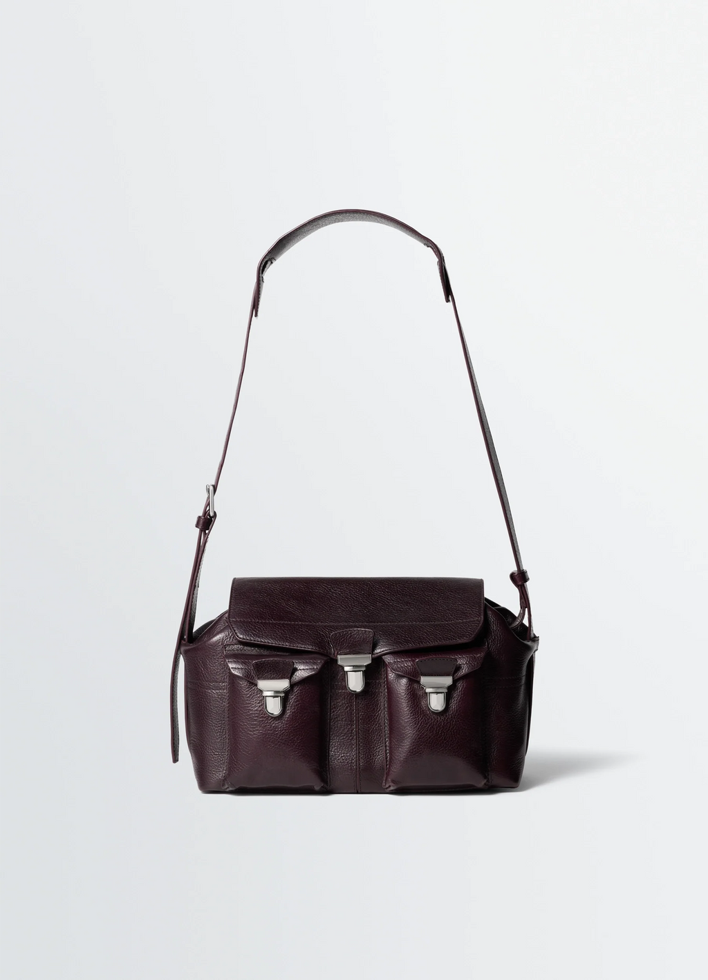 SAC DE VOYAGE MOYEN EN CUIR VÉGÉTAL BRILLANT