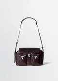 SAC DE VOYAGE MOYEN EN CUIR VÉGÉTAL BRILLANT