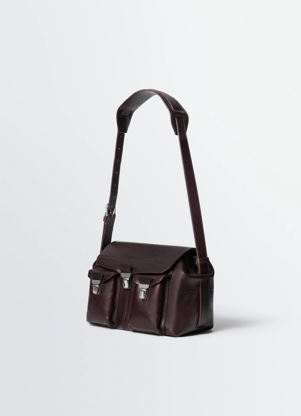 SAC DE VOYAGE MOYEN EN CUIR VÉGÉTAL BRILLANT