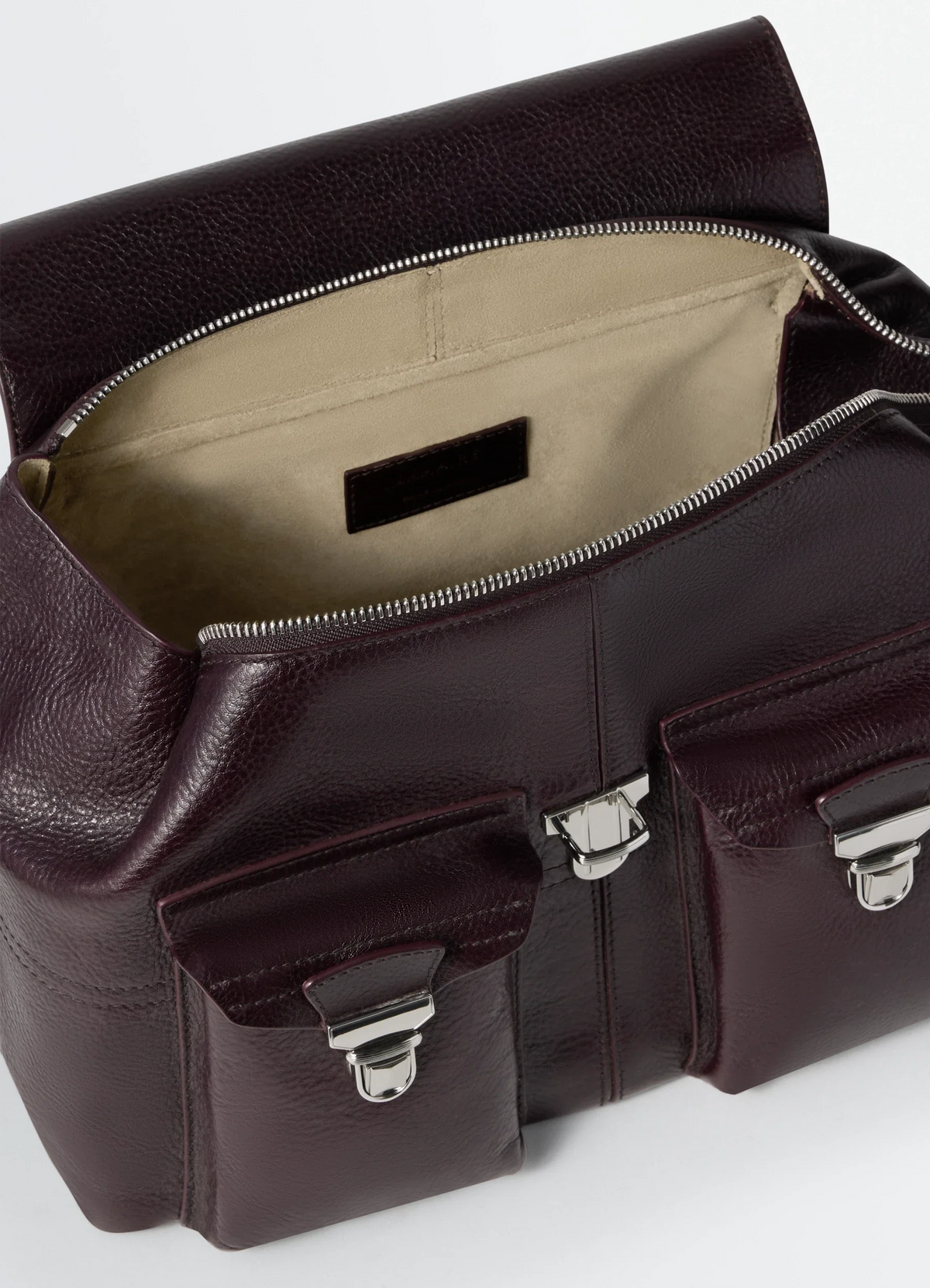 SAC DE VOYAGE MOYEN EN CUIR VÉGÉTAL BRILLANT