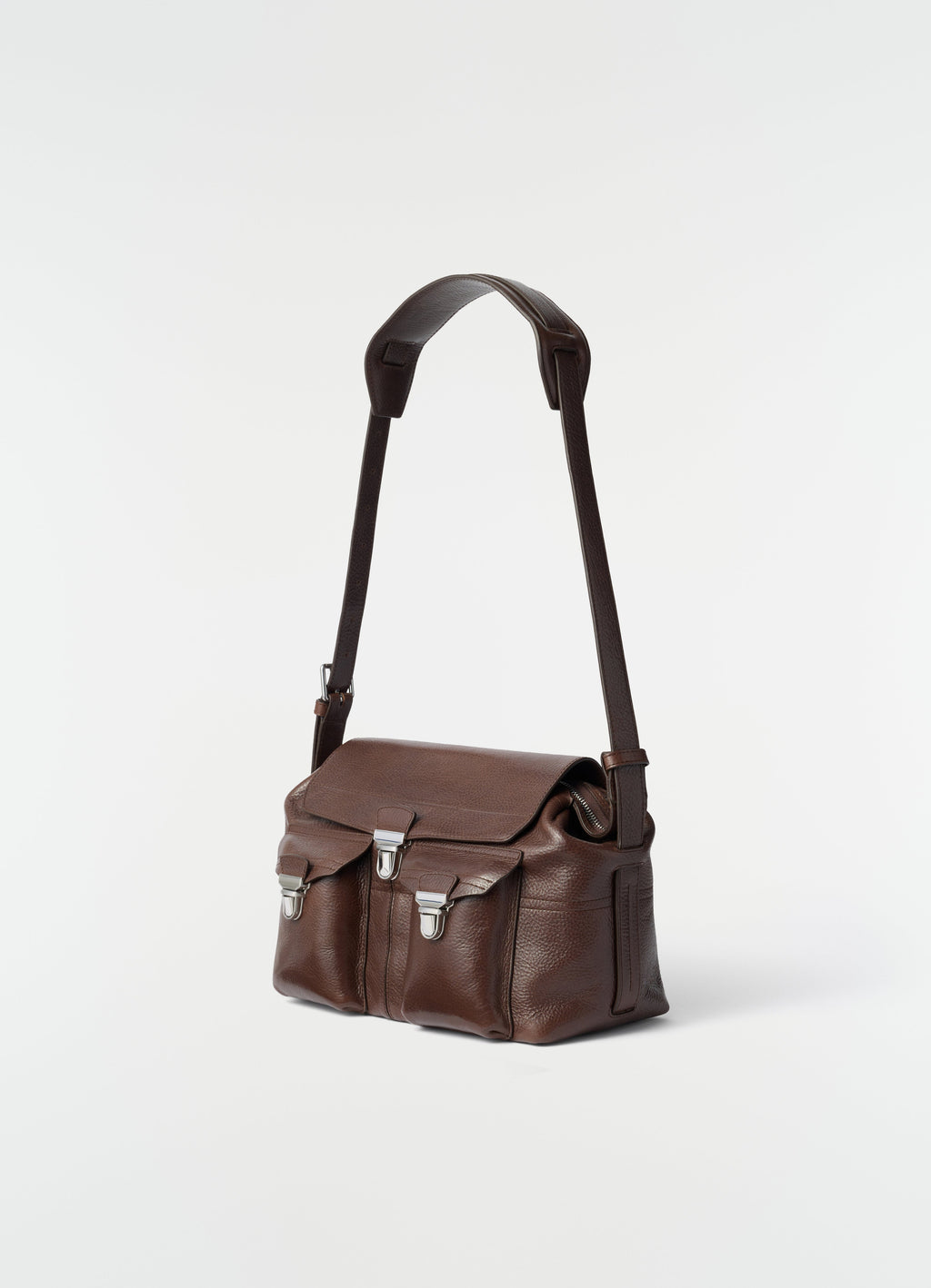 SAC DE VOYAGE MOYEN EN CUIR VÉGÉTAL BRILLANT