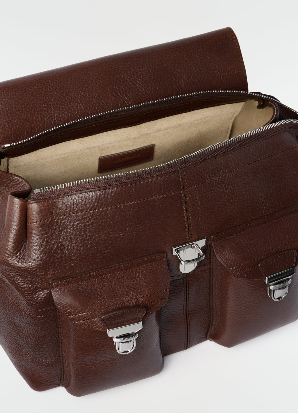 SAC DE VOYAGE MOYEN EN CUIR VÉGÉTAL BRILLANT
