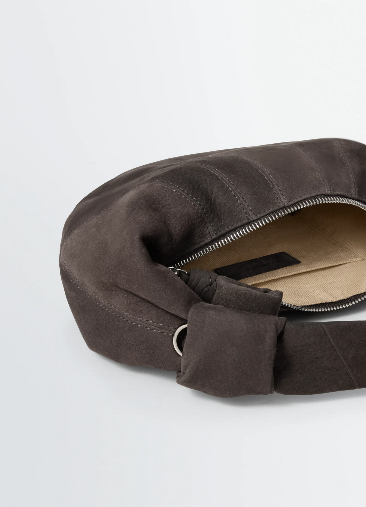 MINI SAC CROISSANT FORTUNE EN NUBUCK D'ALPAGA