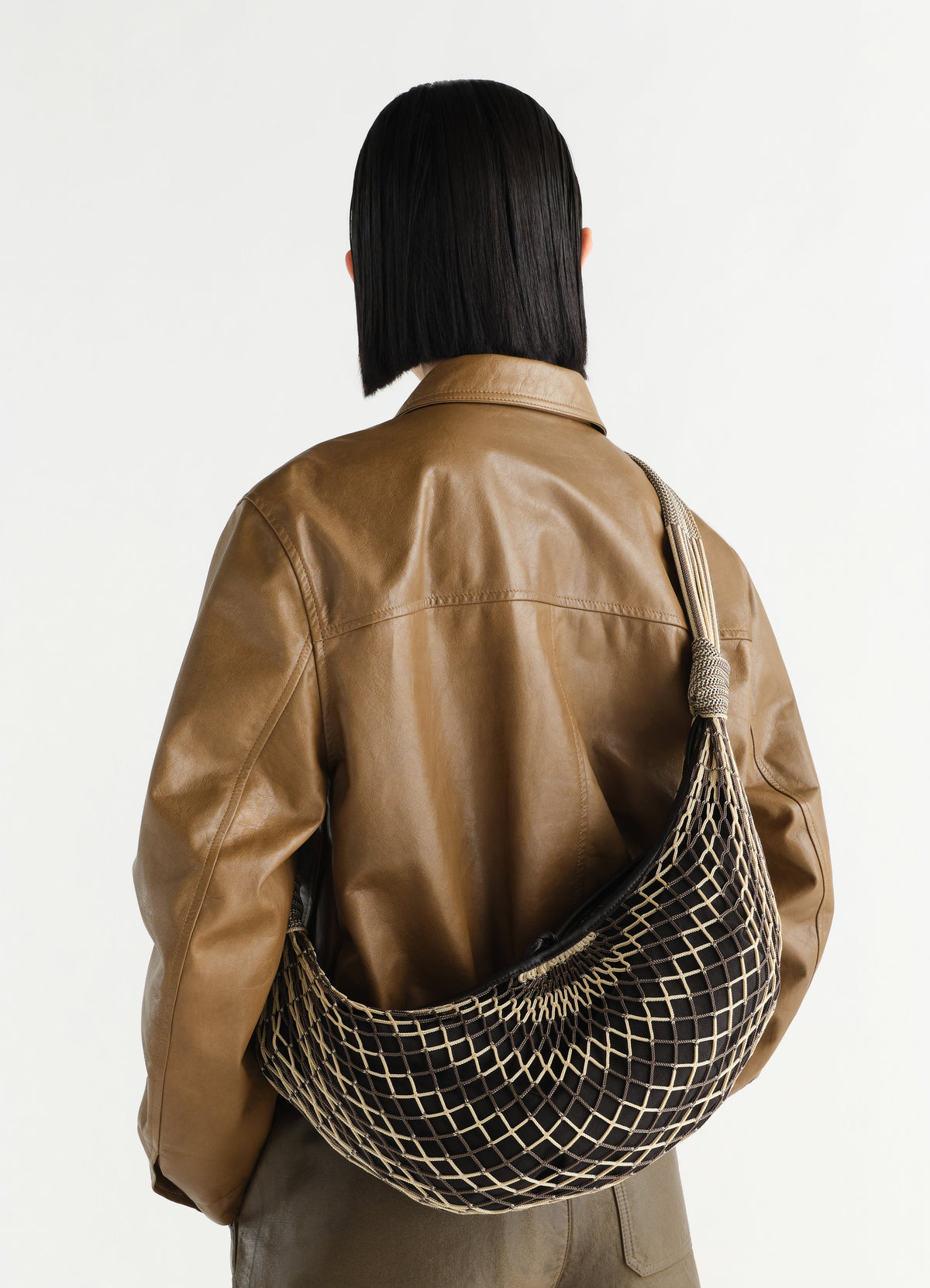CROISSANT FILT BAG IN POLYESTER NET