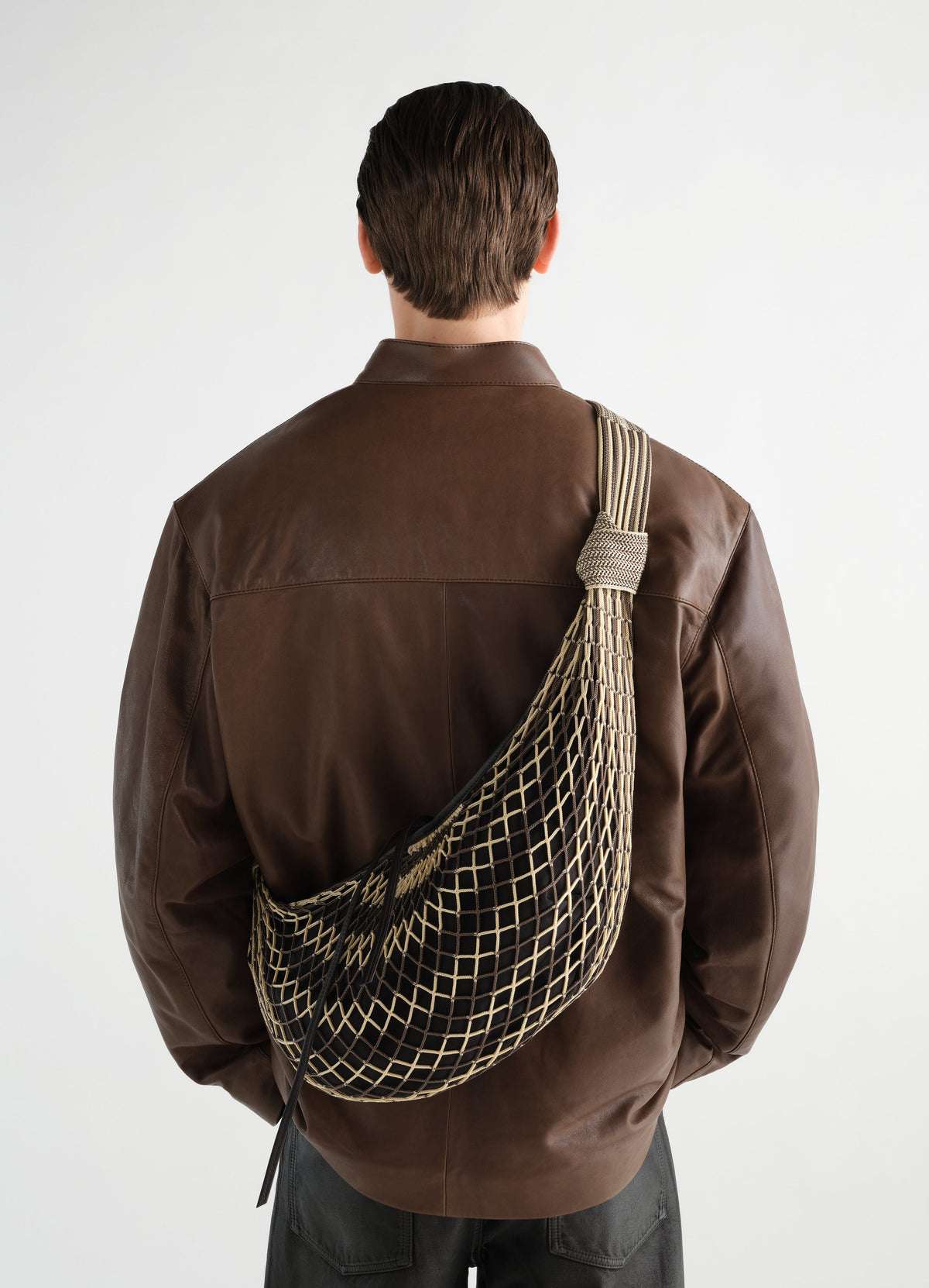CROISSANT FILT BAG IN POLYESTER NET