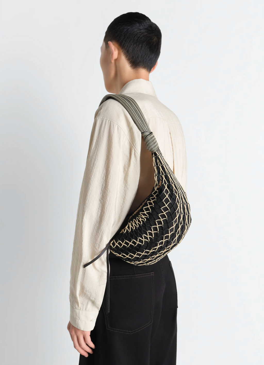 FORTUNE CROISSANT FILT BAG IN POLYESTER NET