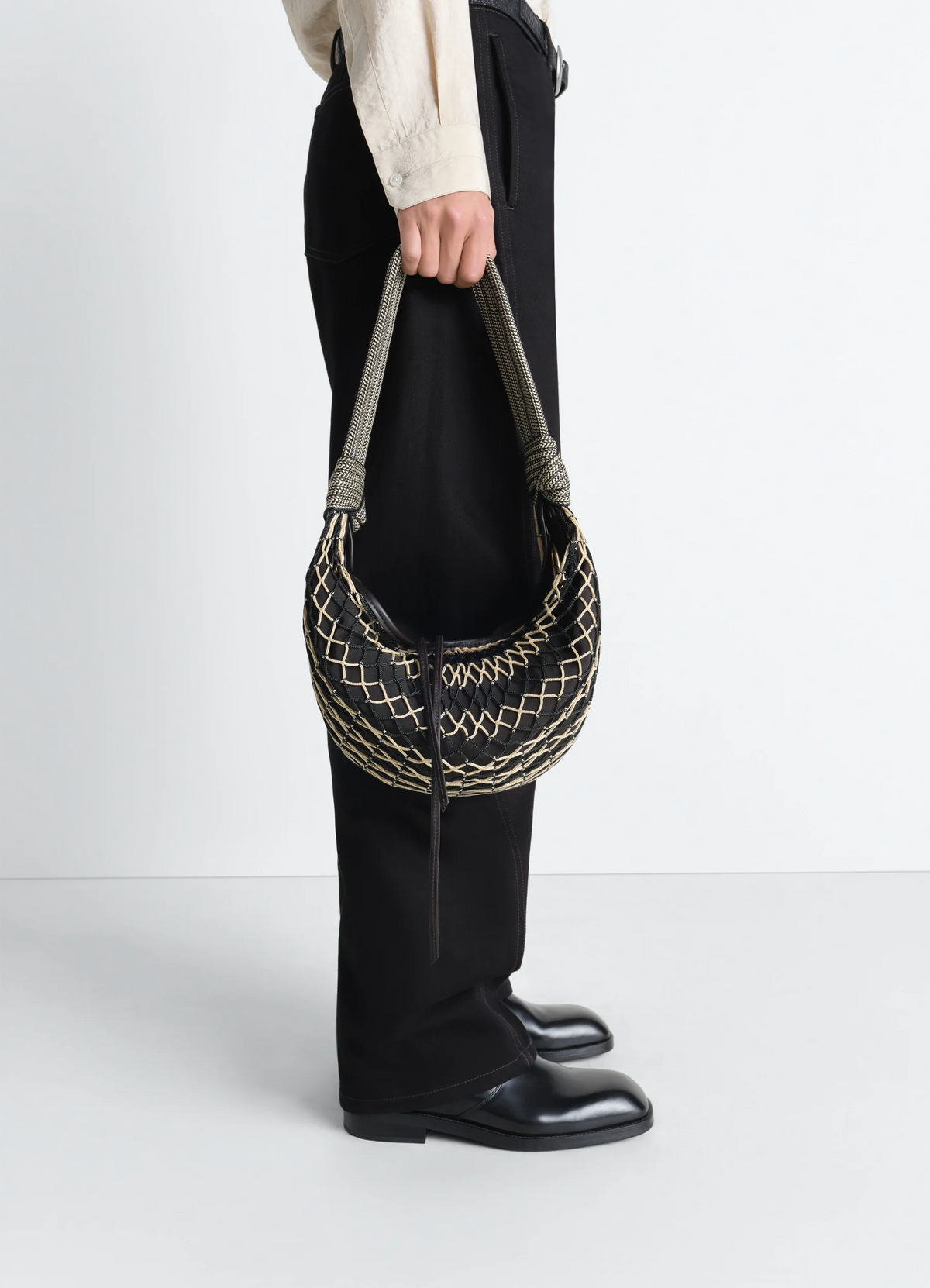 FORTUNE CROISSANT FILT BAG IN POLYESTER NET