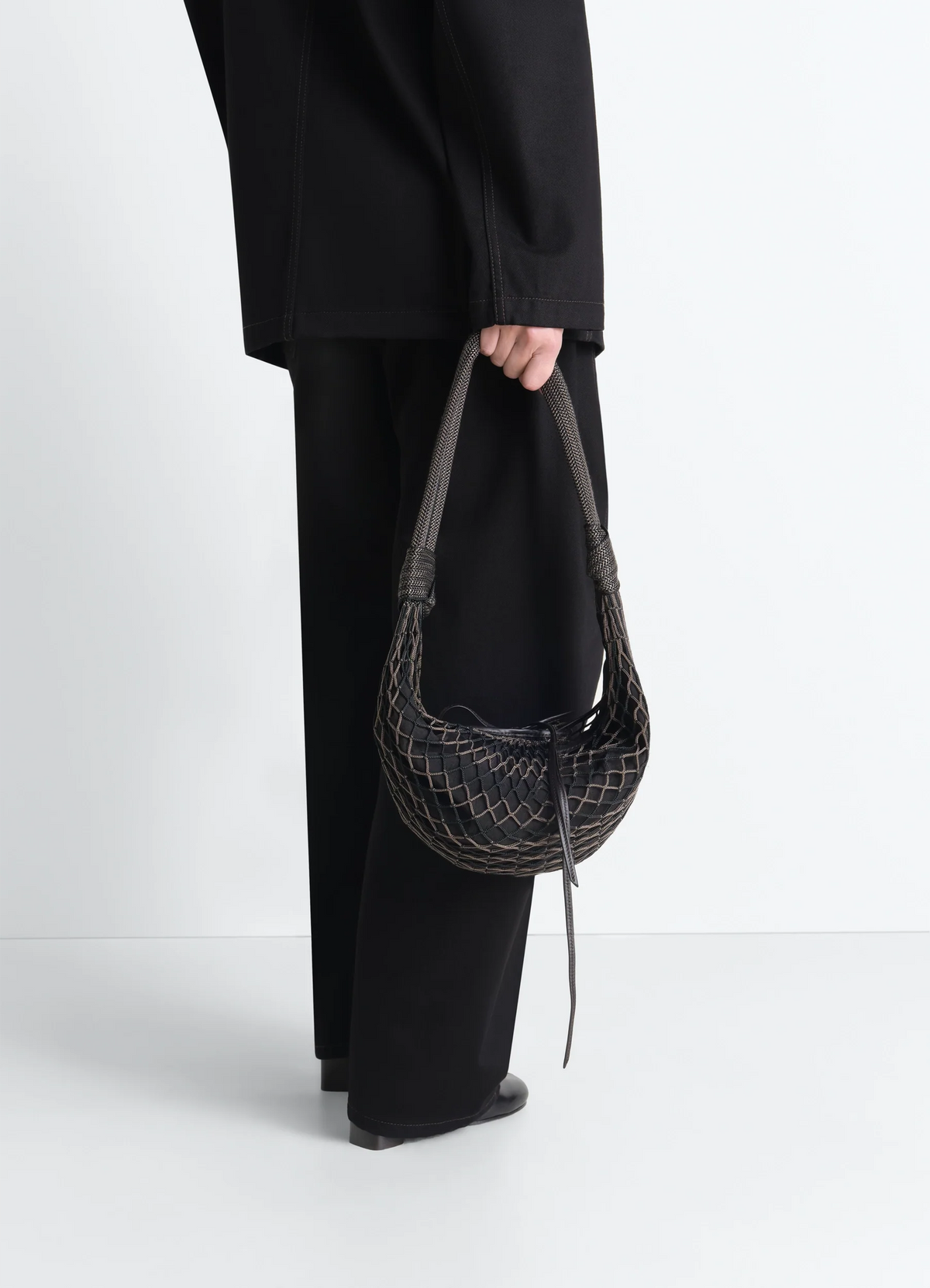 FORTUNE CROISSANT FILT BAG IN POLYESTER NET