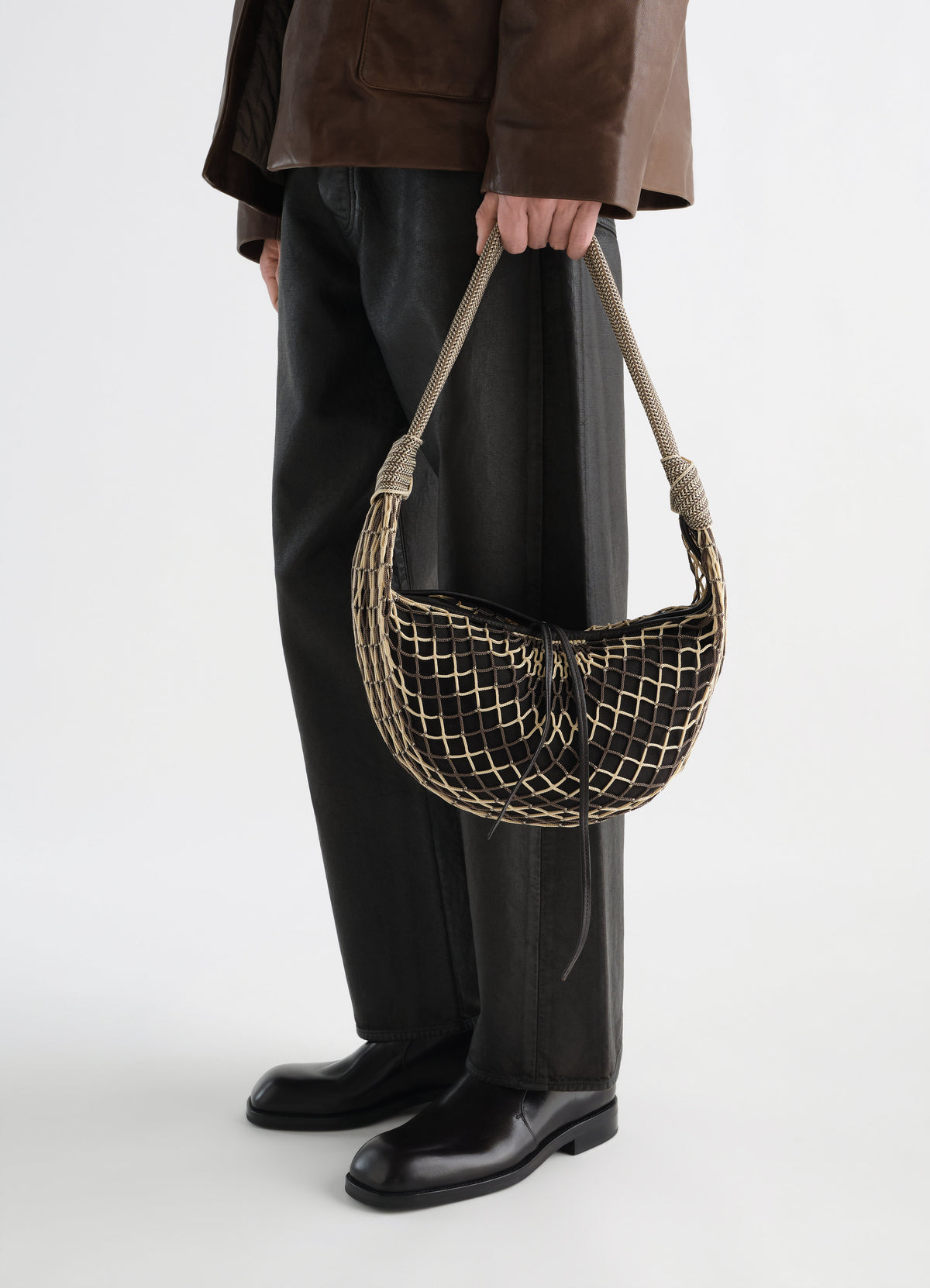 FORTUNE CROISSANT FILT BAG IN POLYESTER NET