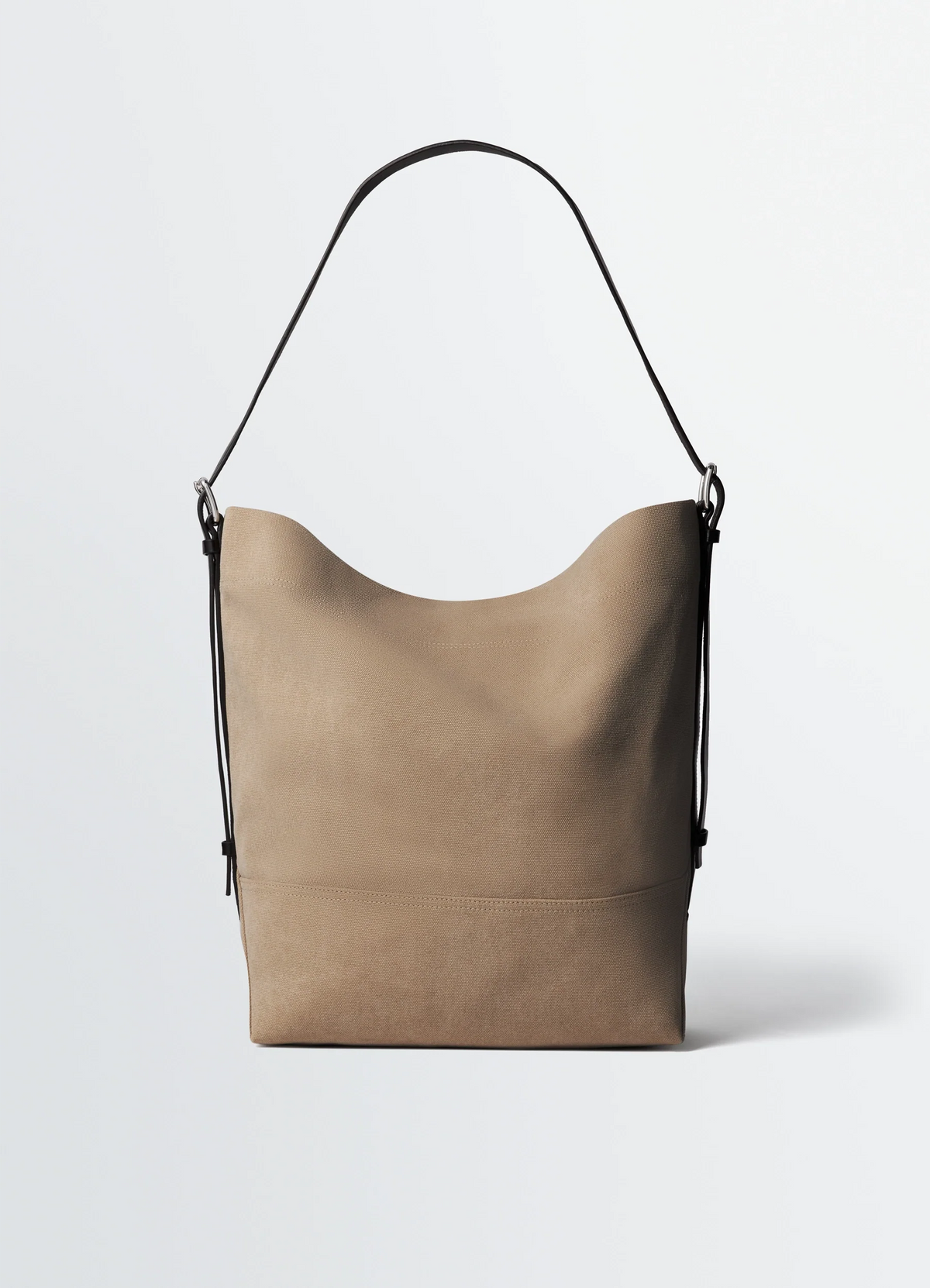 BELTED TOTE BAG IN COTTON CANVAS