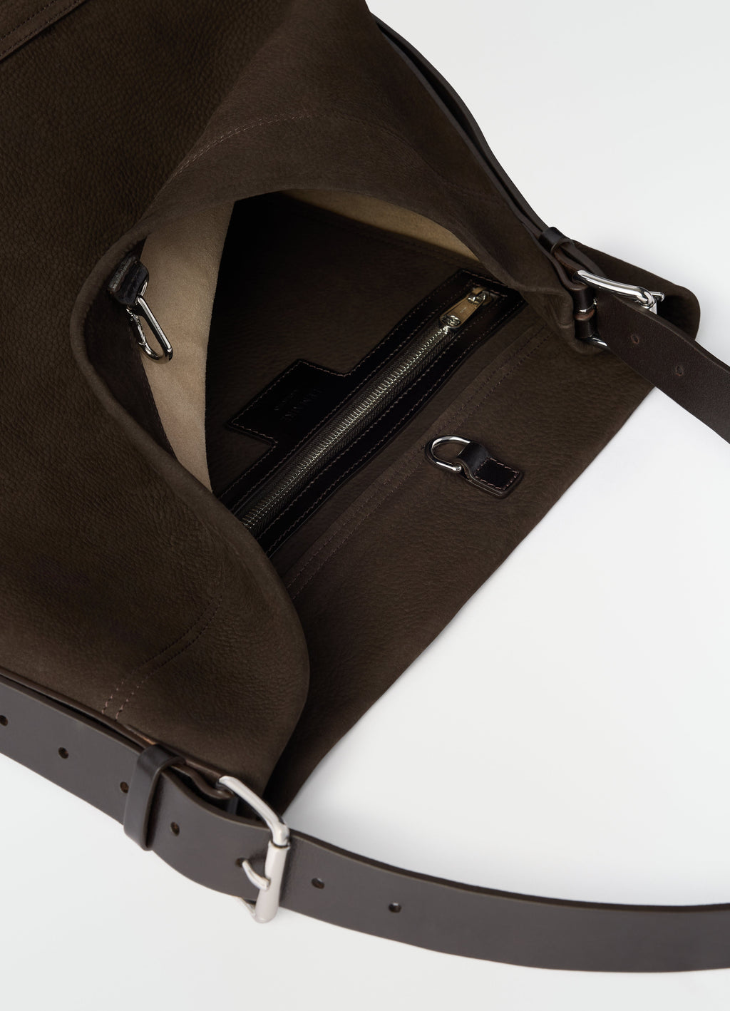 CABAS À CEINTURE EN CUIR NUBUCK D'ALPAGA