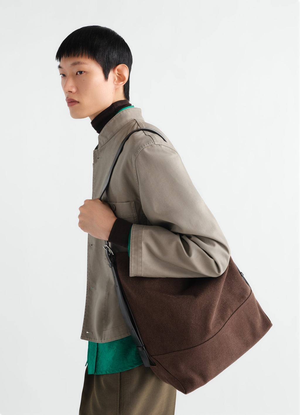 BELTED TOTE BAG IN ECO HEAVY COTTON CANVAS