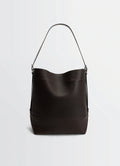 BELTED TOTE BAG IN GRAINED COW LEAHER
