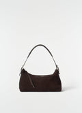 BELTED BAGUETTE BAG IN SUEDE LEATHER
