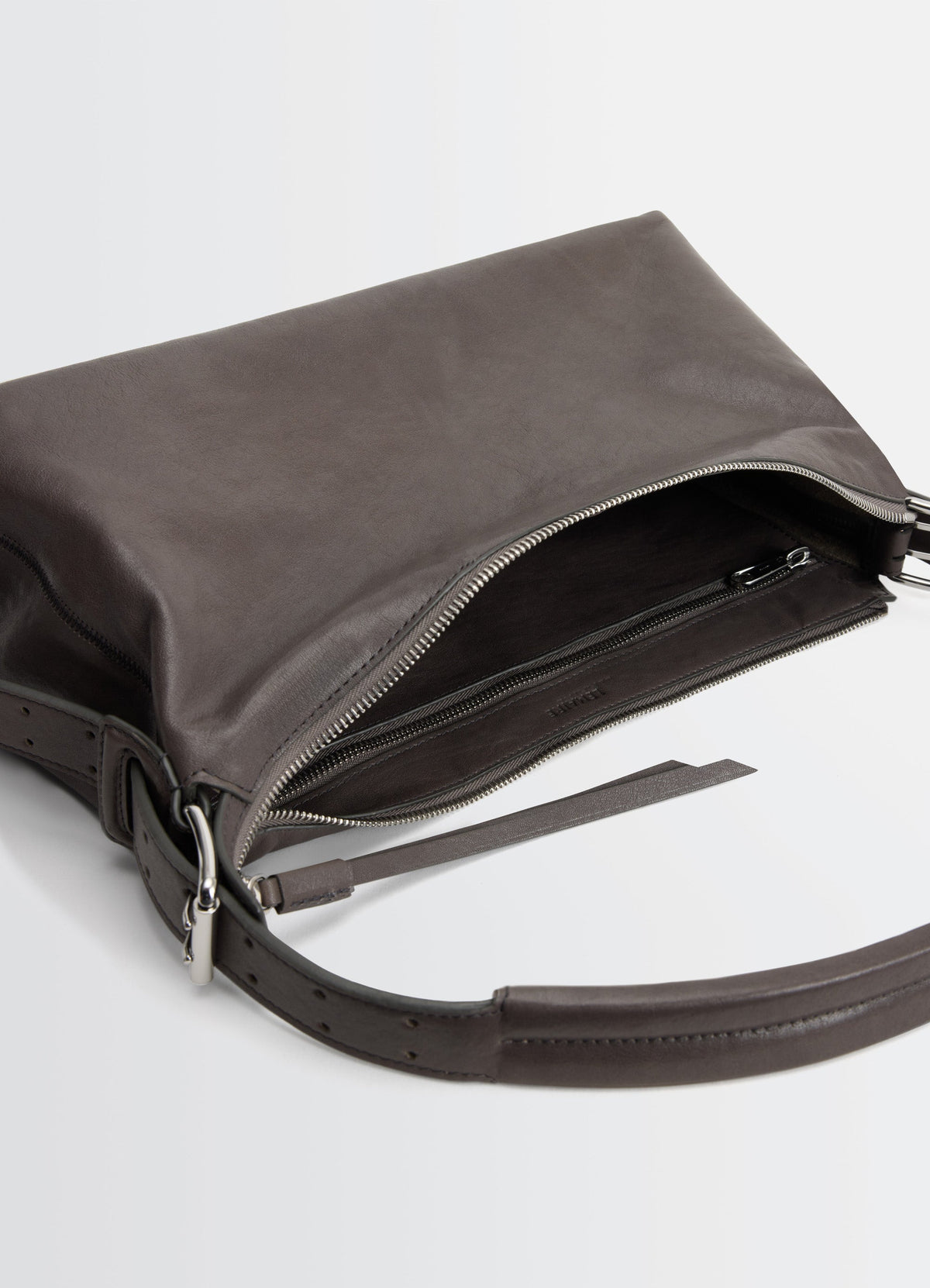 BELTED BAGUETTE BAG IN PAPER LUX LEATHER