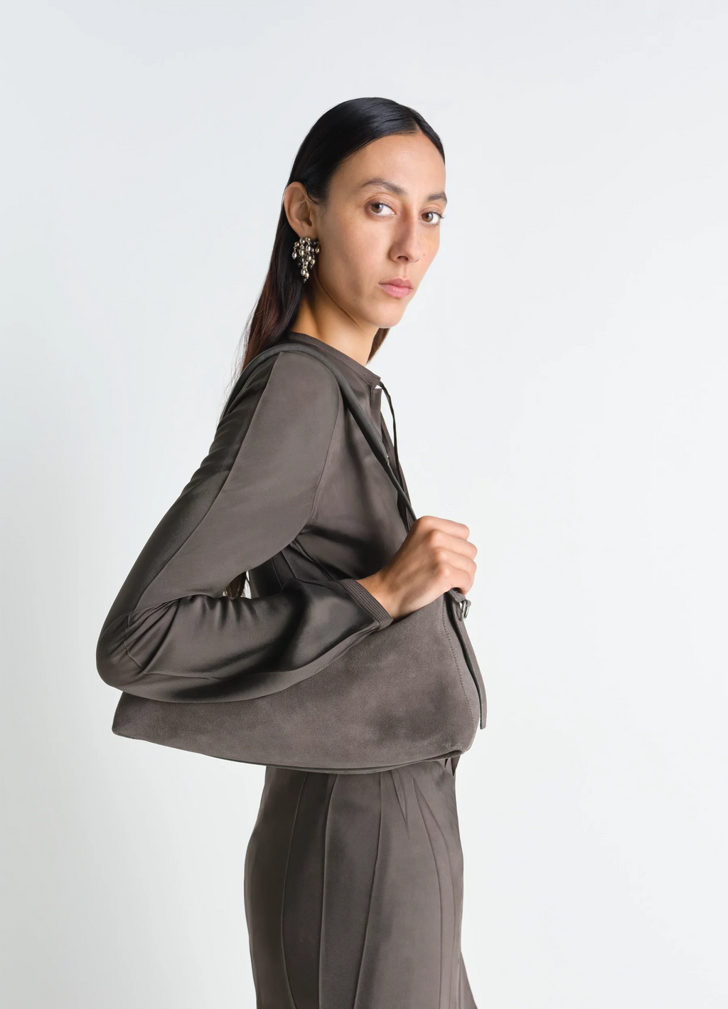 SAC BAGUETTE CEINTURÉ EN CUIR SUÈDE