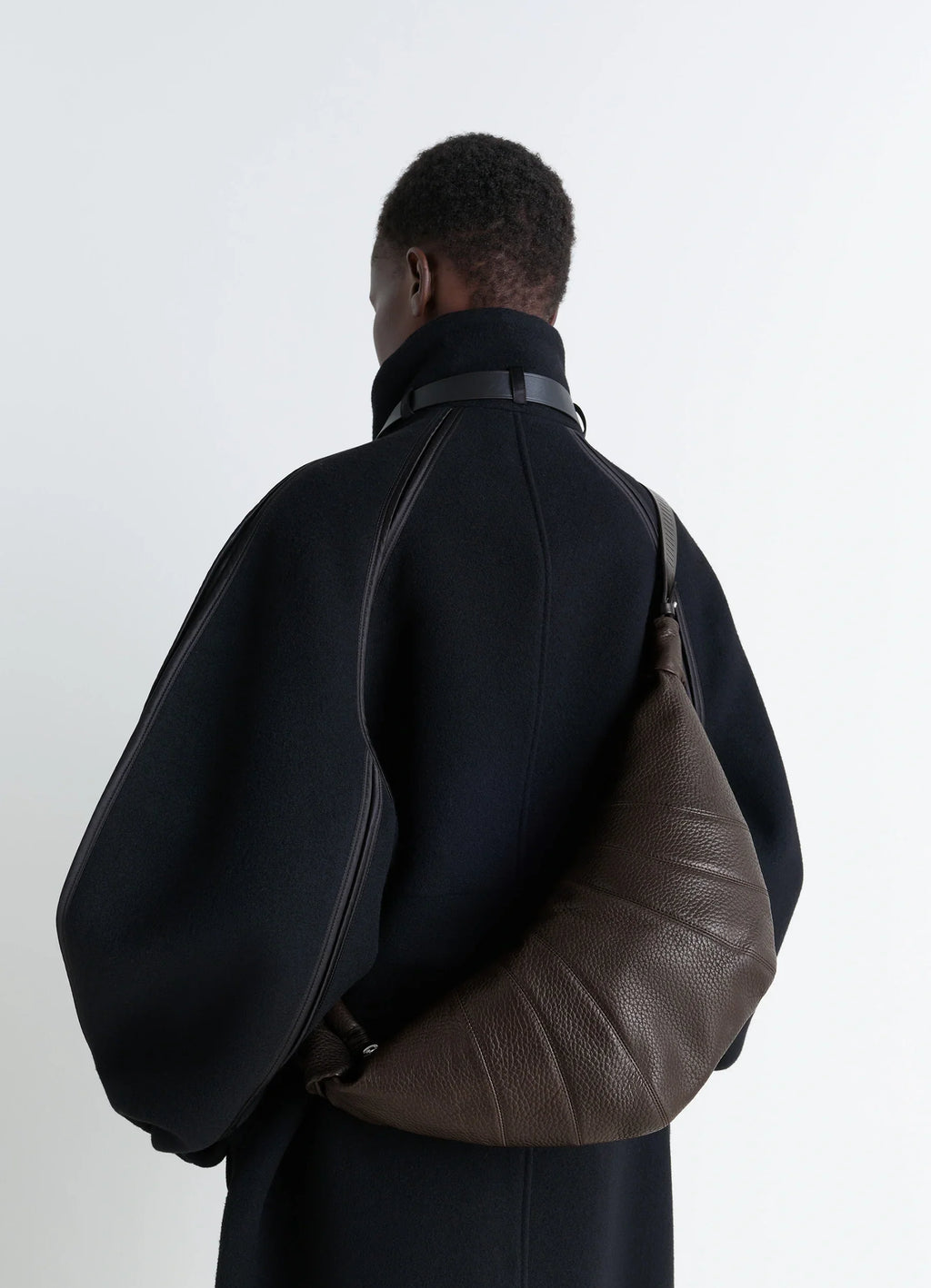 RAIL BELT MEDIUM CROISSANT BAG IN GRAINED COW LEAHER