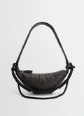 SAC CROISSANT MOYEN TRESSÉ EN CUIR DE BUFFLE GRAINÉ