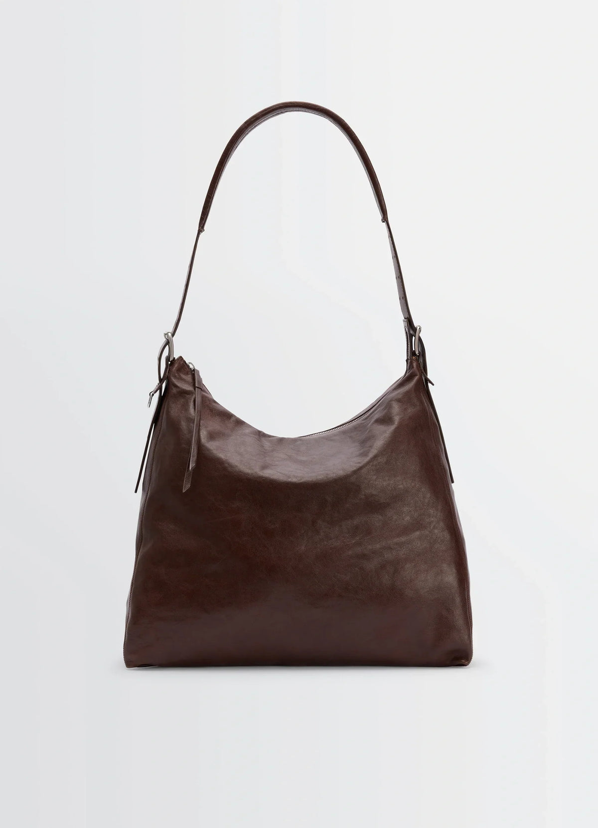 BELTED HOBO BAG IN PAPER LUX LEATHER