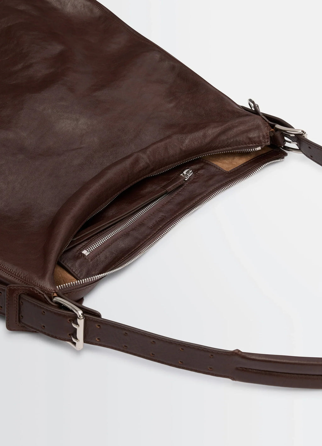 BELTED HOBO BAG IN PAPER LUX LEATHER