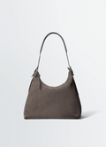 BELTED HOBO BAG IN SUEDE LEATHER