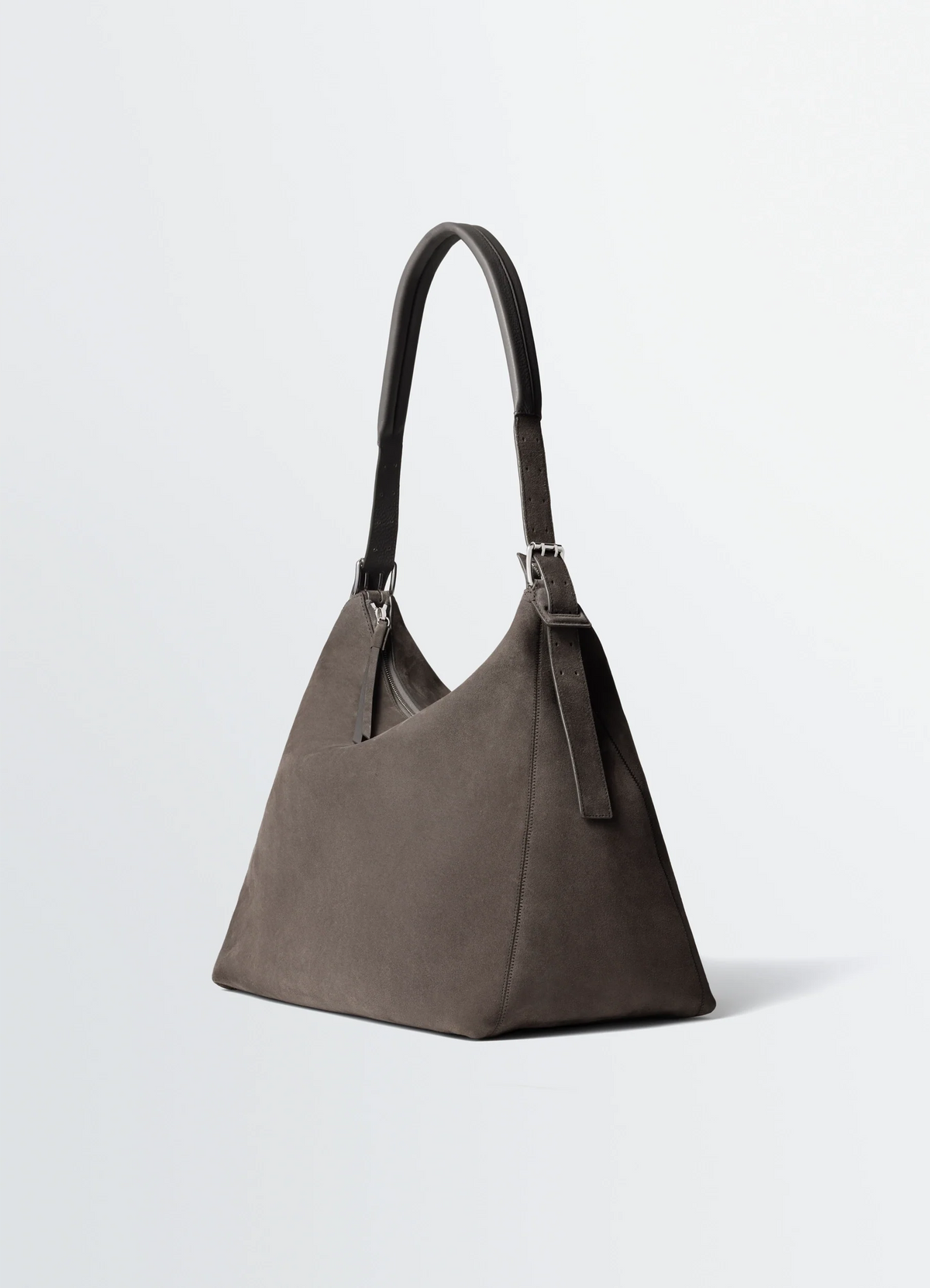 BELTED HOBO BAG IN SUEDE LEATHER