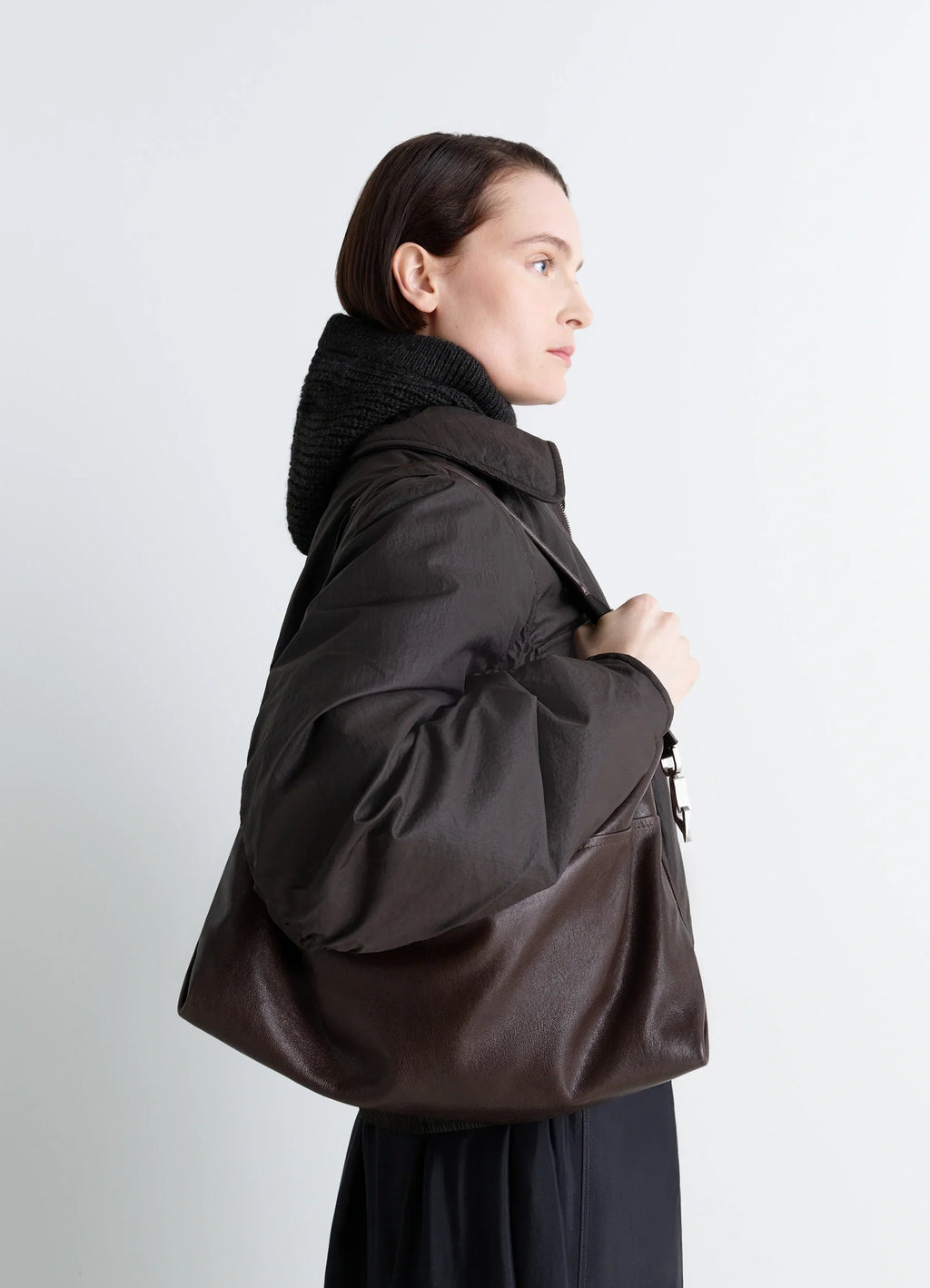 BERLINGOT HOBO BAG IN PAPER LUX LEATHER