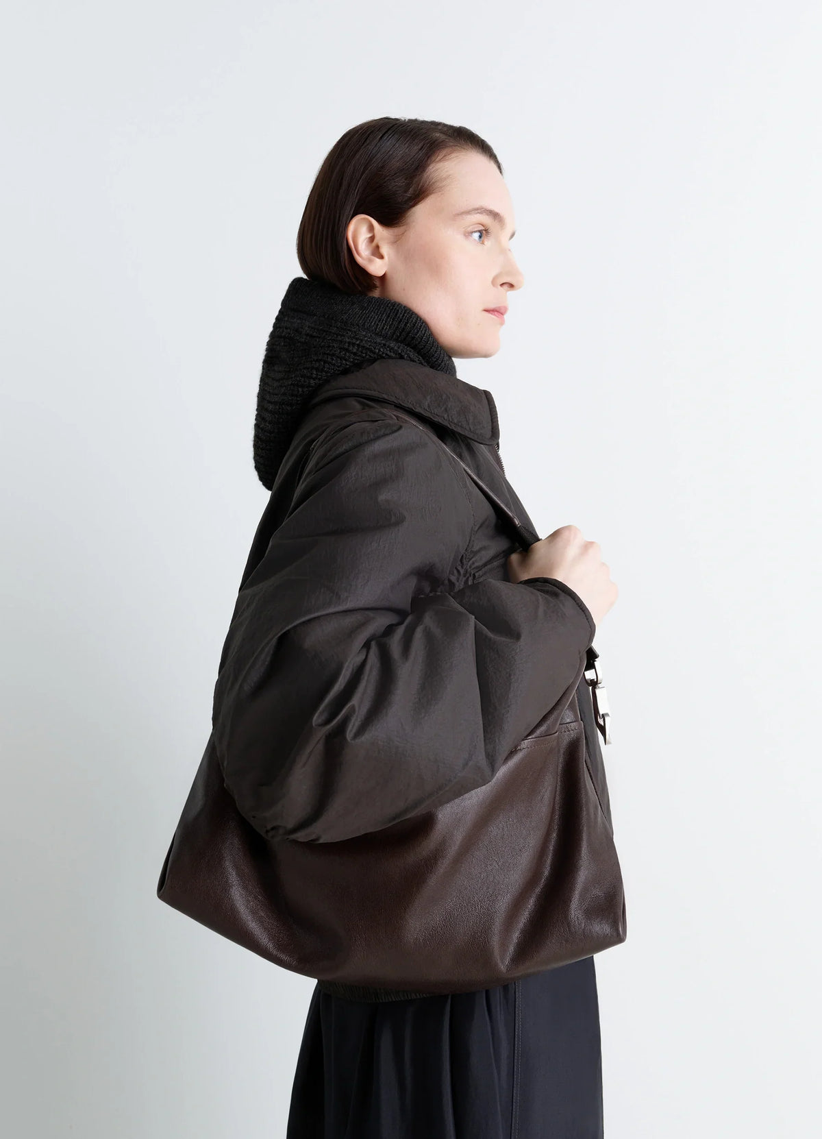 BERLINGOT HOBO BAG IN PAPER LUX LEATHER