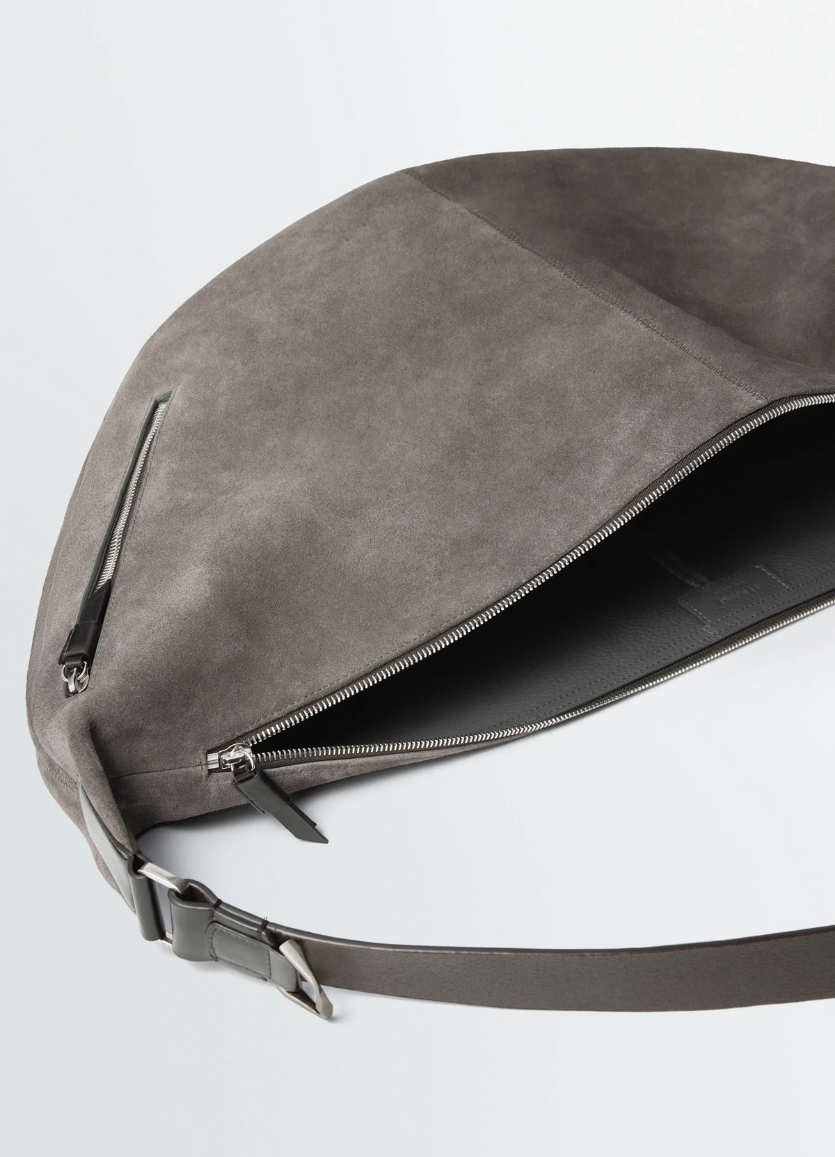 LARGE QUIVER CLIP BAG IN SUEDE LEATHER