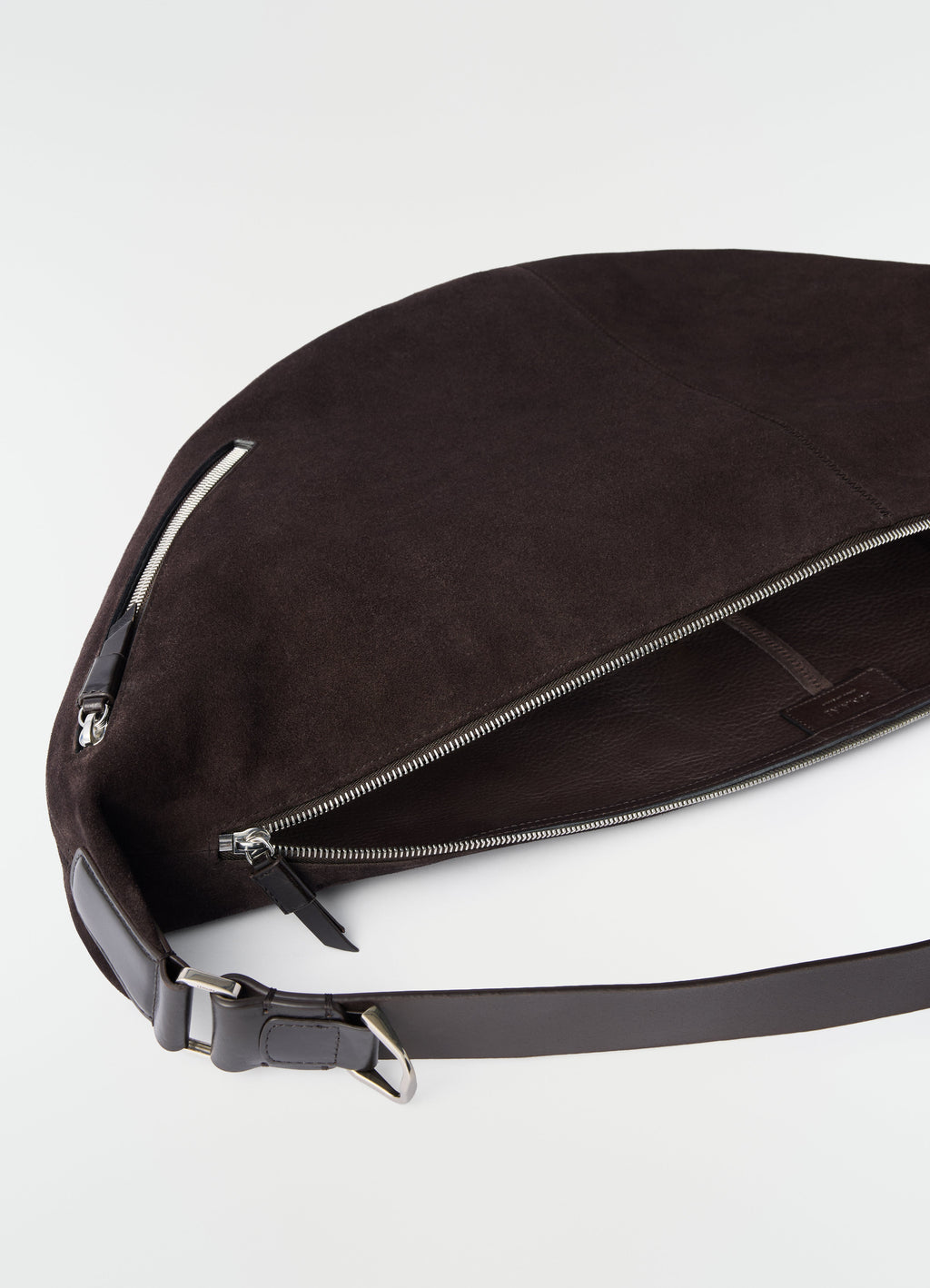 LARGE QUIVER CLIP BAG IN SUEDE LEATHER