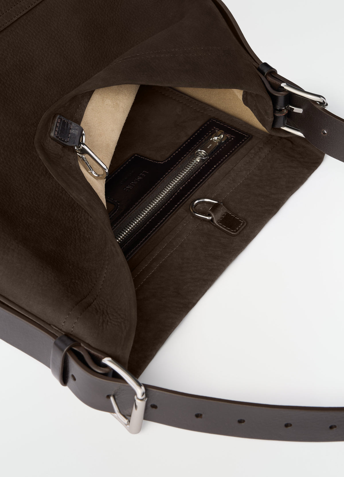 PETIT CABAS À CEINTURE EN CUIR NUBUCK D'ALPAGA
