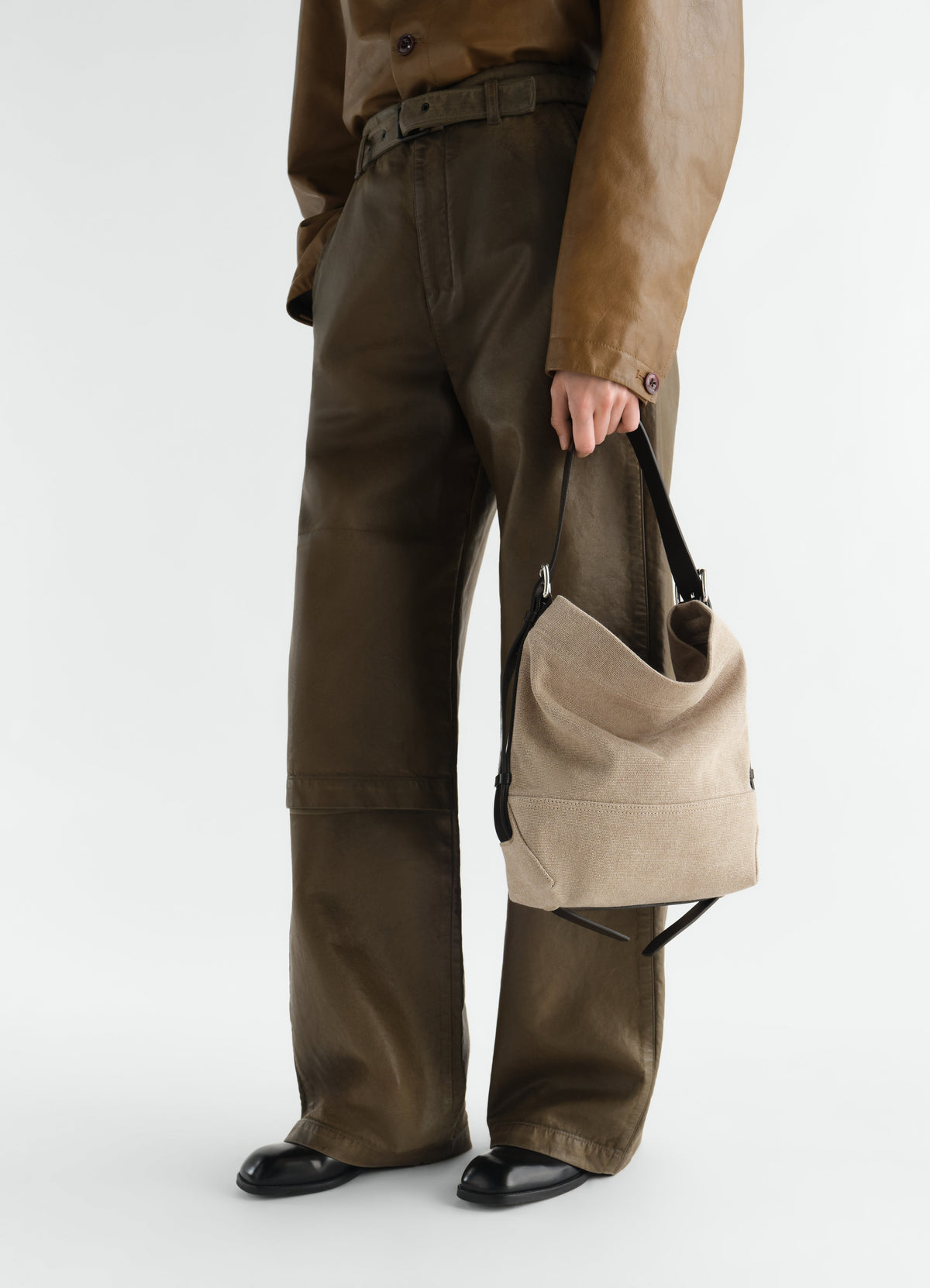 PETIT CABAS À CEINTURE EN TOILE DE COTON ÉCOLOGIQUE ÉPAIS