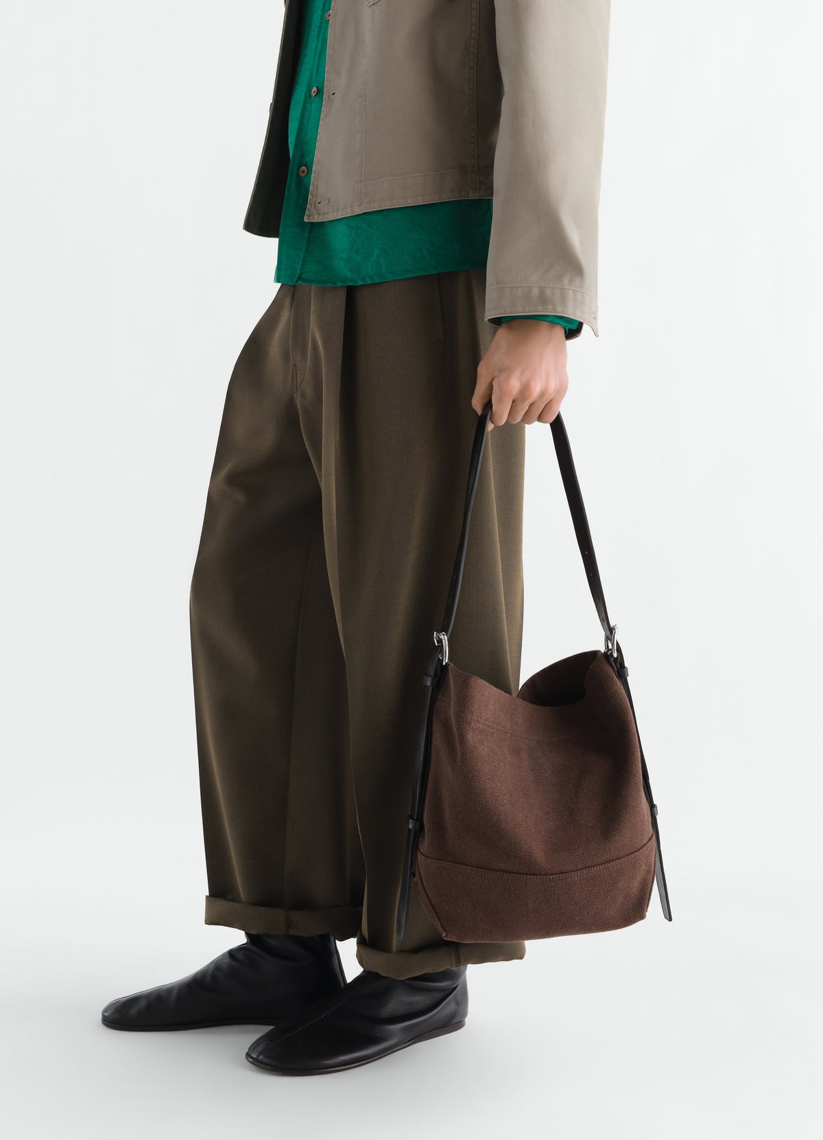 SMALL BELTED TOTE IN ECO HEAVY COTTON CANVAS