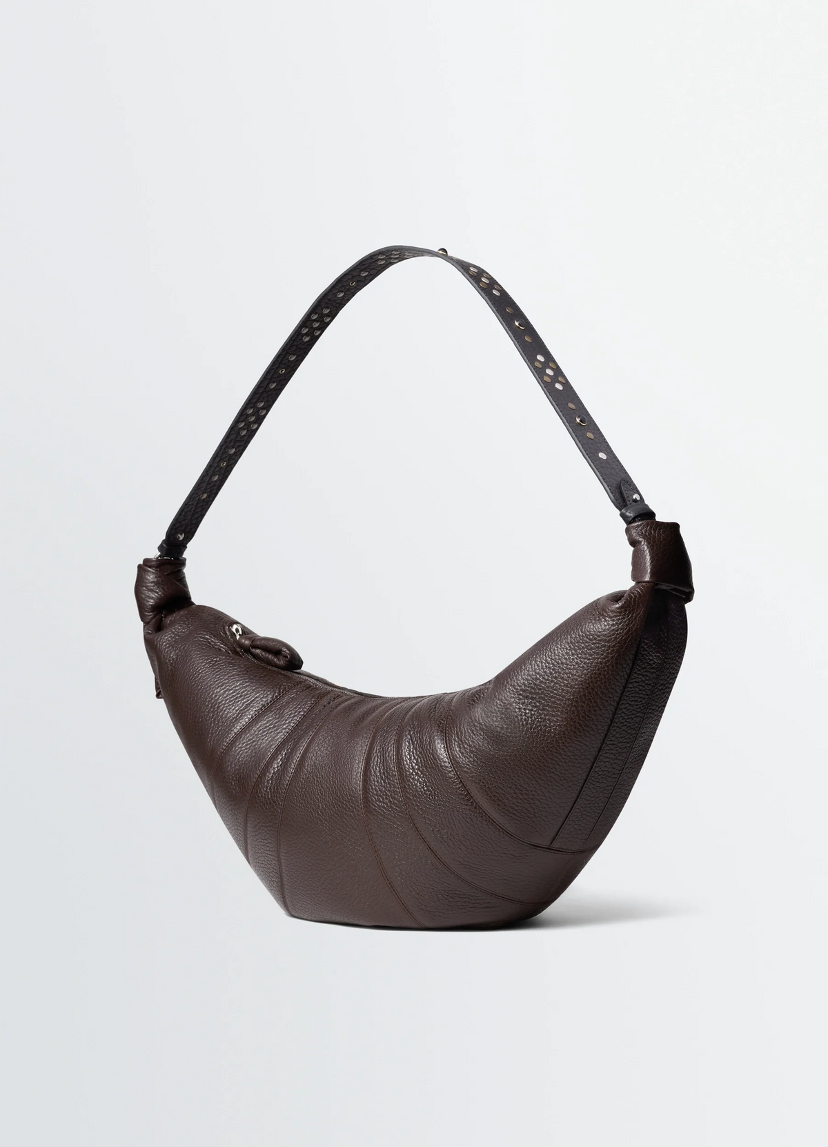 WESTERN STUDS LARGE CROISSANT BAG IN GRAINED COW LEAHER