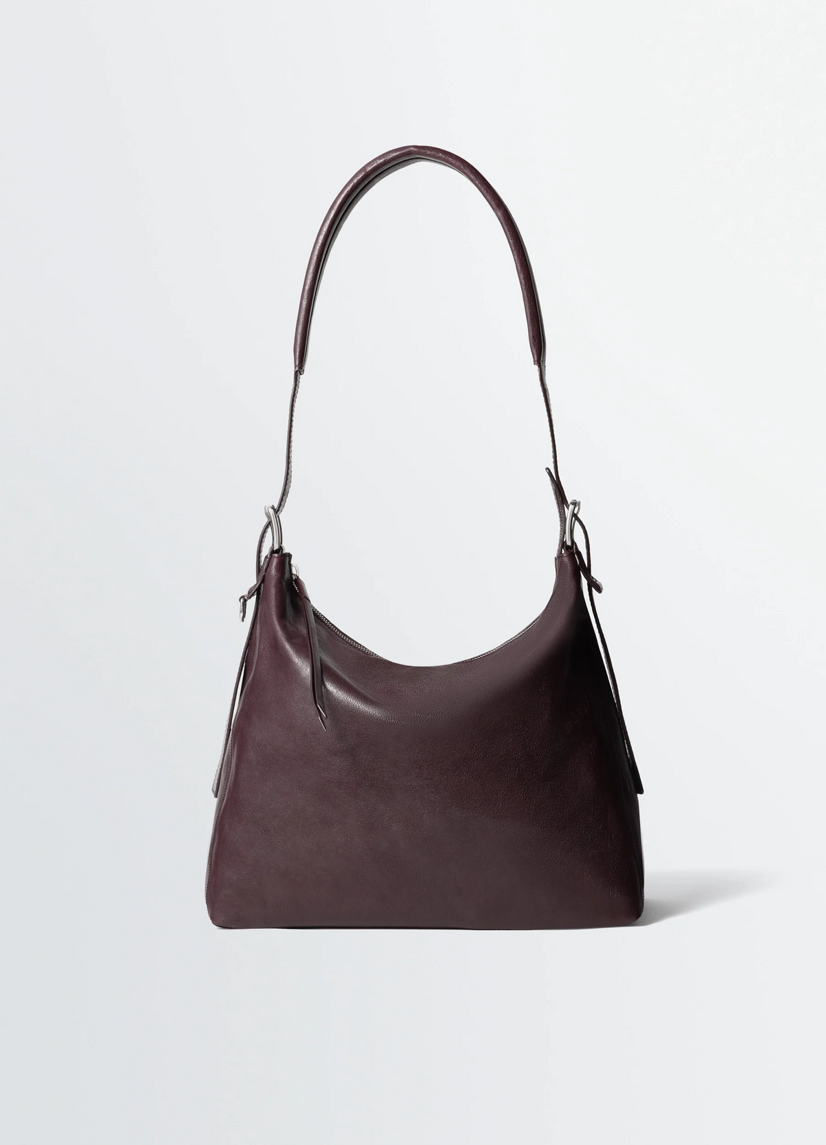 SMALL BELTED HOBO BAG IN PAPER LUX LEATHER