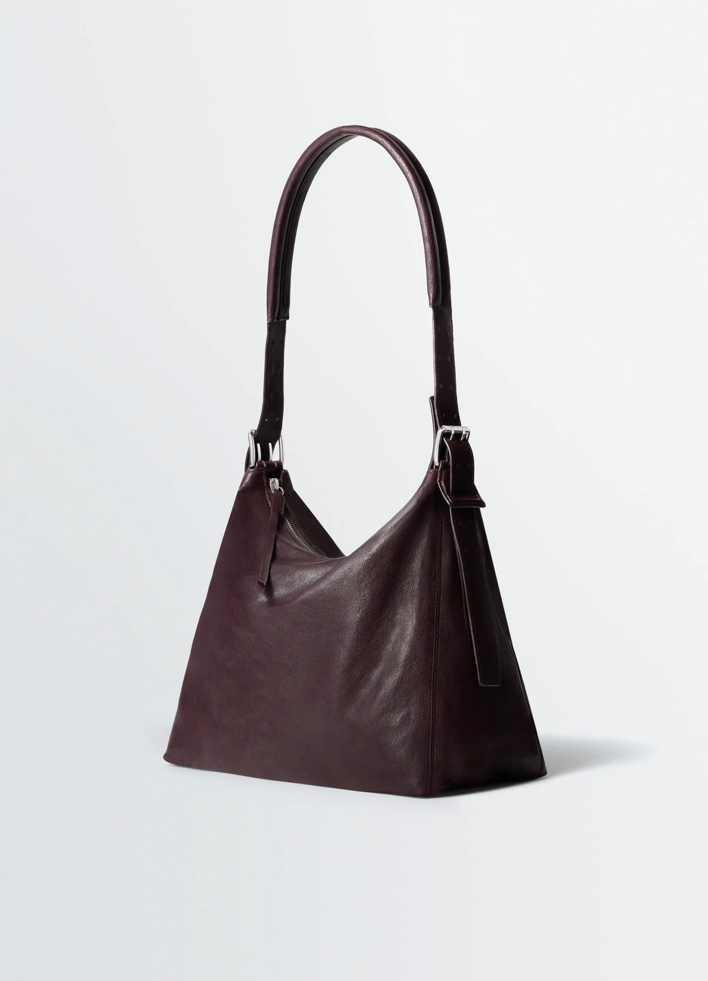SMALL BELTED HOBO BAG IN PAPER LUX LEATHER