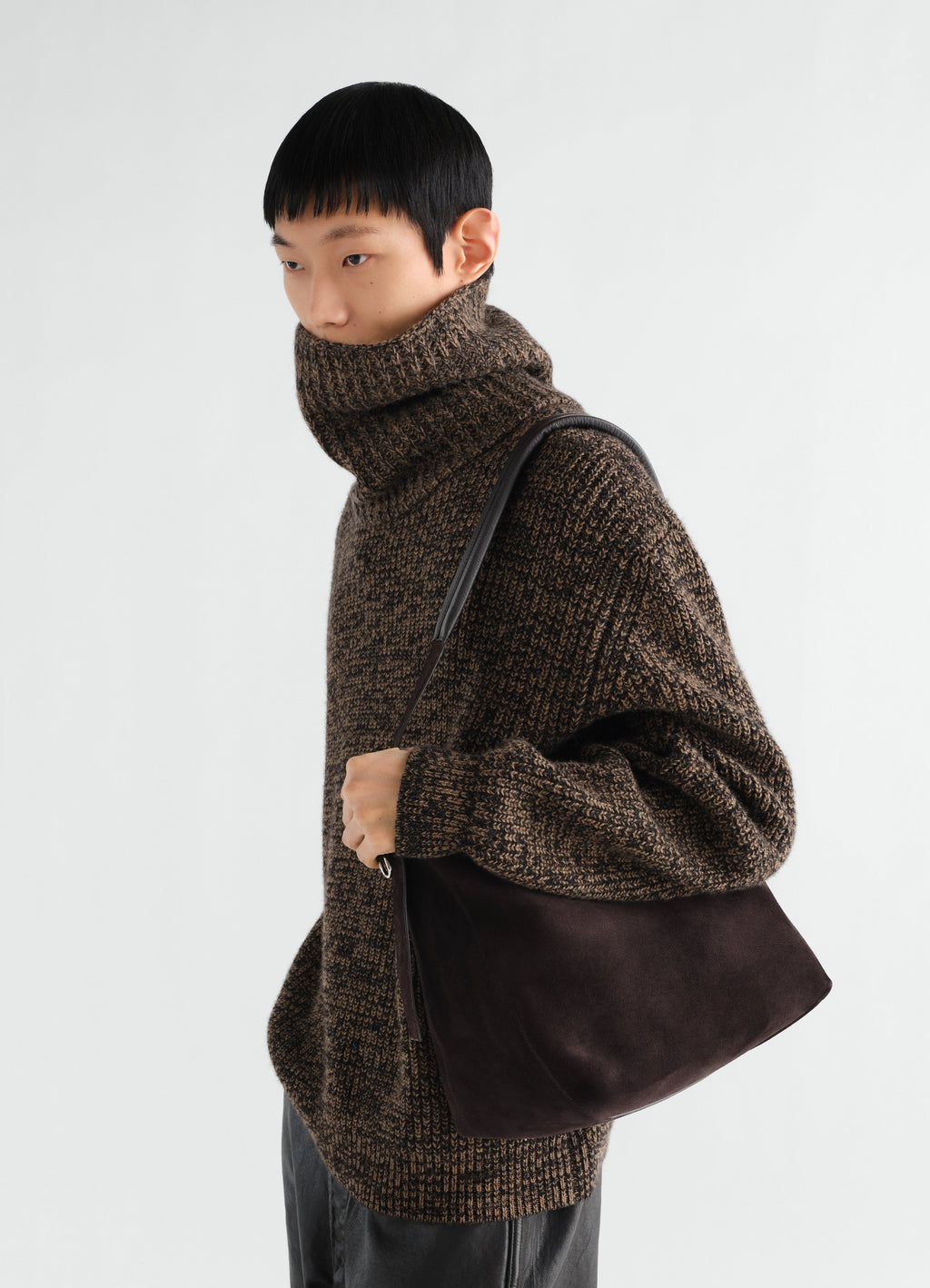 PETIT SAC HOBO À CEINTURE EN CUIR SUÉDÉ
