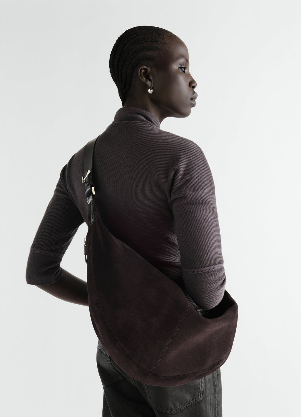 SAC À CLIP QUIVER EN CUIR SUÉDÉ