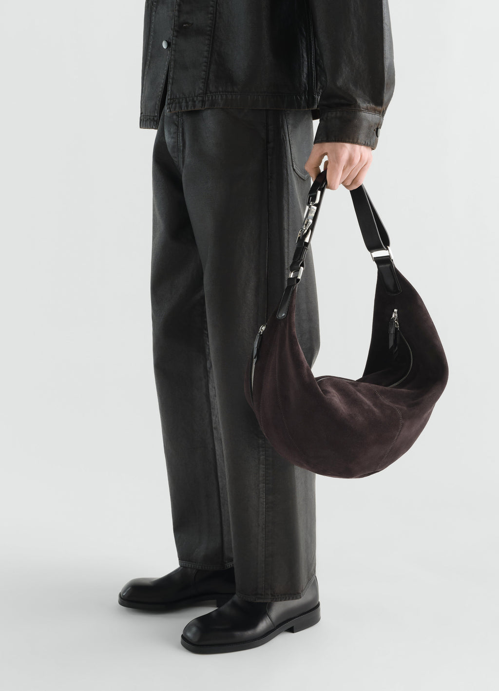 SAC À CLIP QUIVER EN CUIR SUÉDÉ