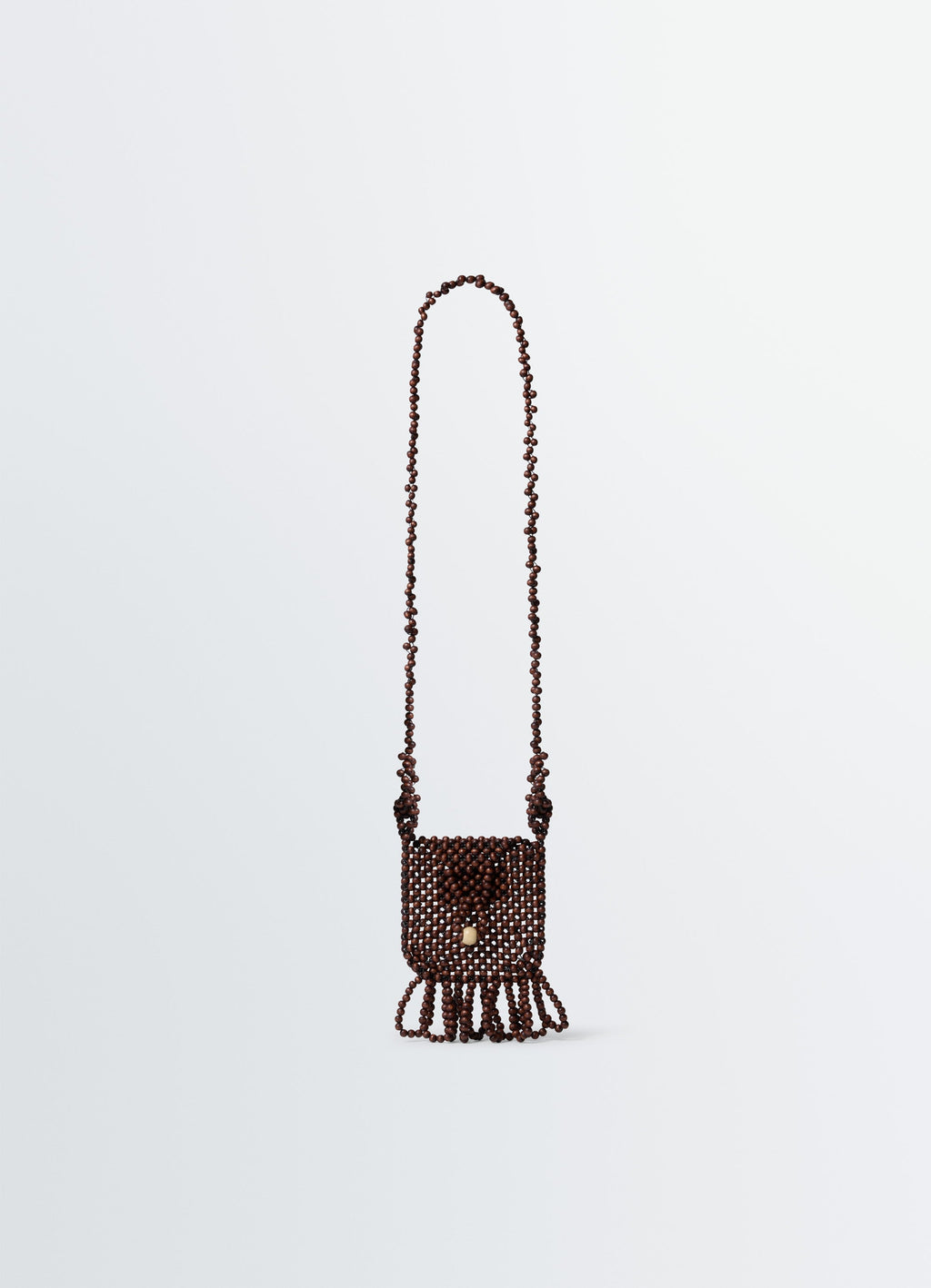 GRIGRI NECKLACE BAG IN WOODEN BEADS