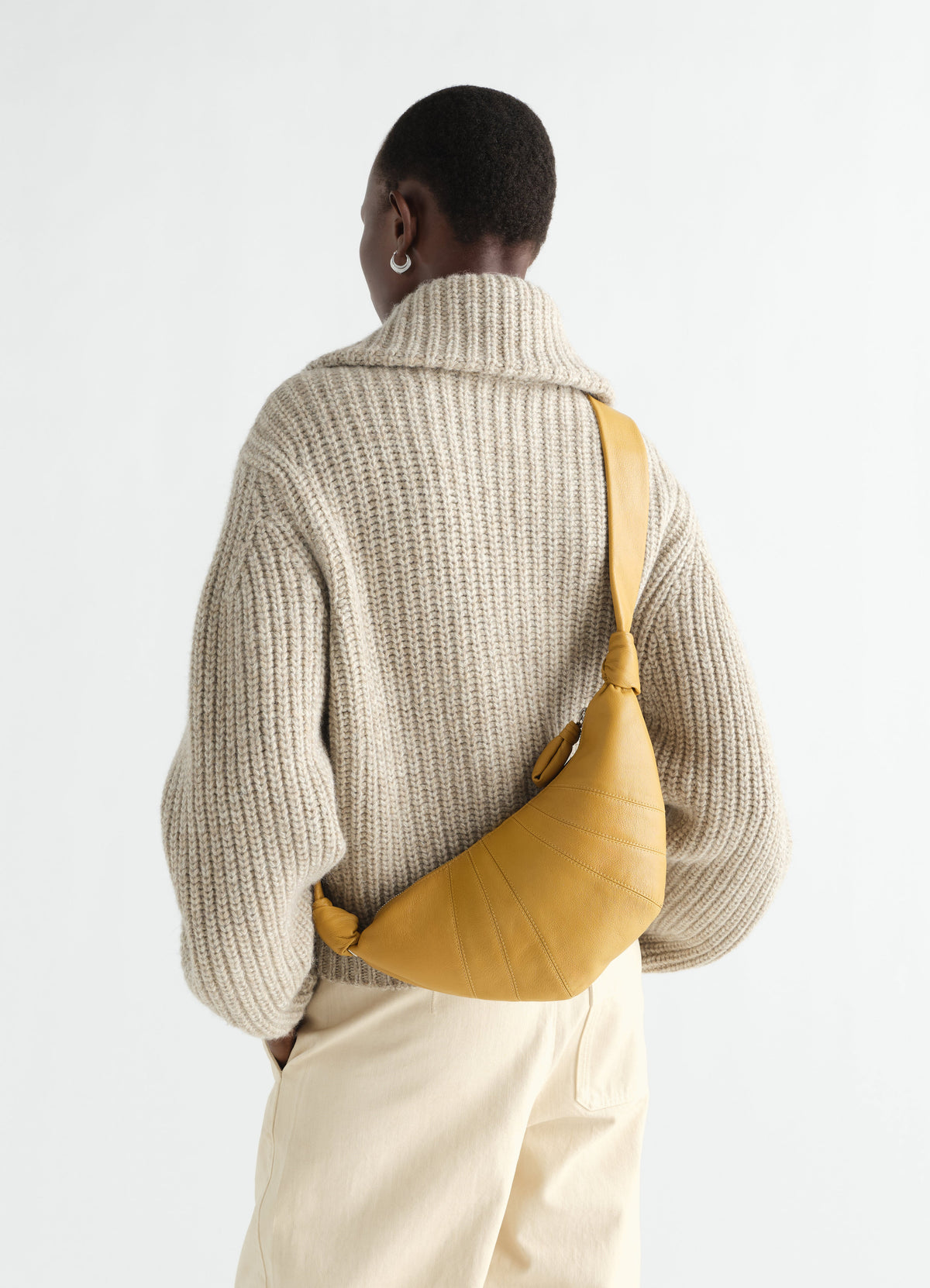 SMALL CROISSANT BAG IN GOATSKIN LEATHER