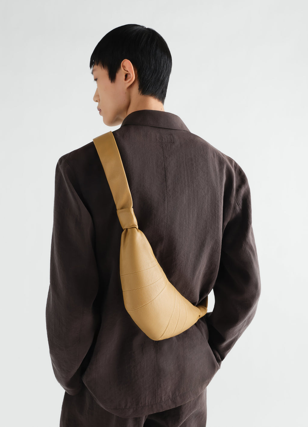 SMALL CROISSANT BAG IN GOATSKIN LEATHER