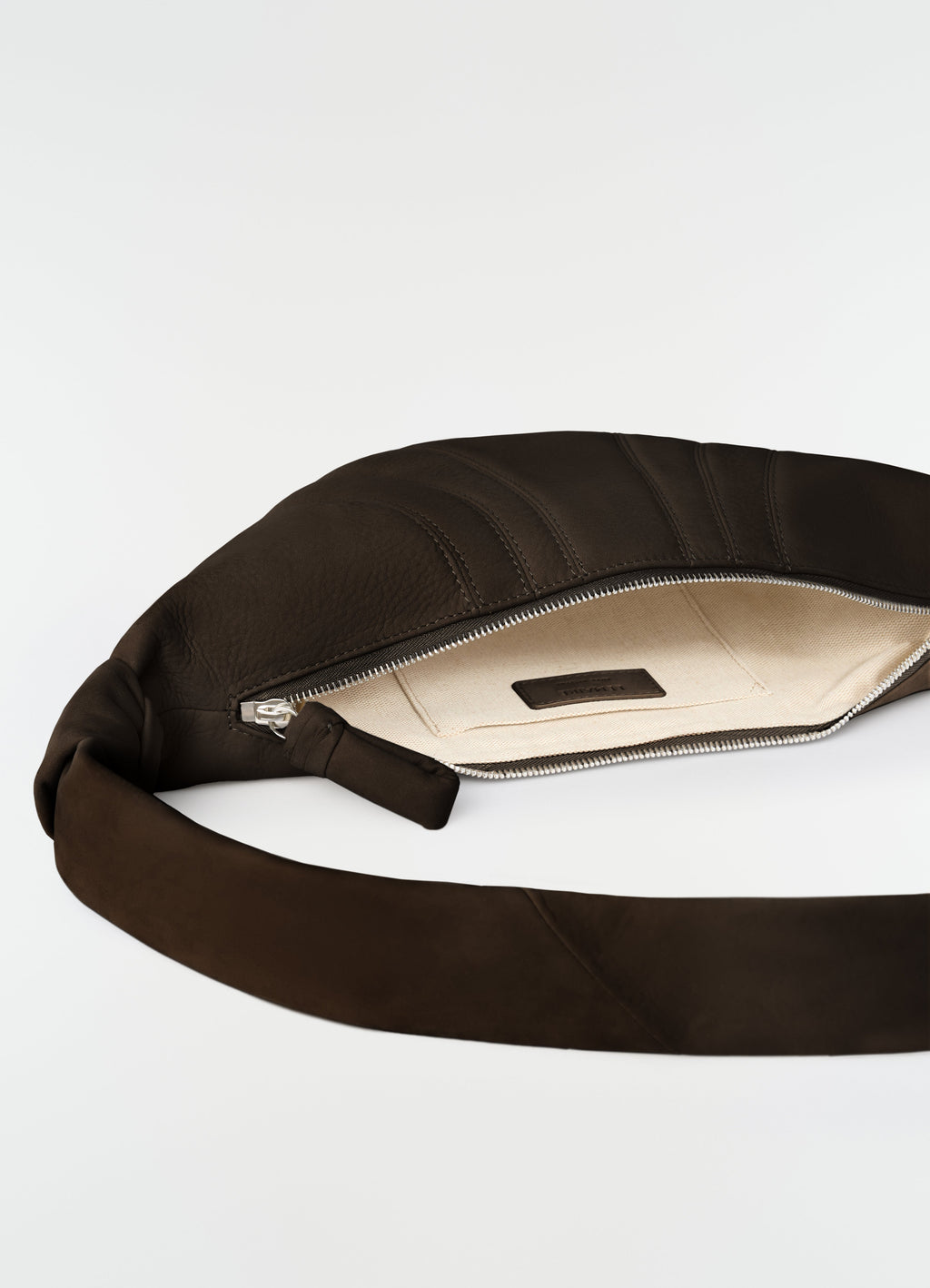 PETIT SAC CROISSANT EN CUIR NUBUCK D'ALPAGA