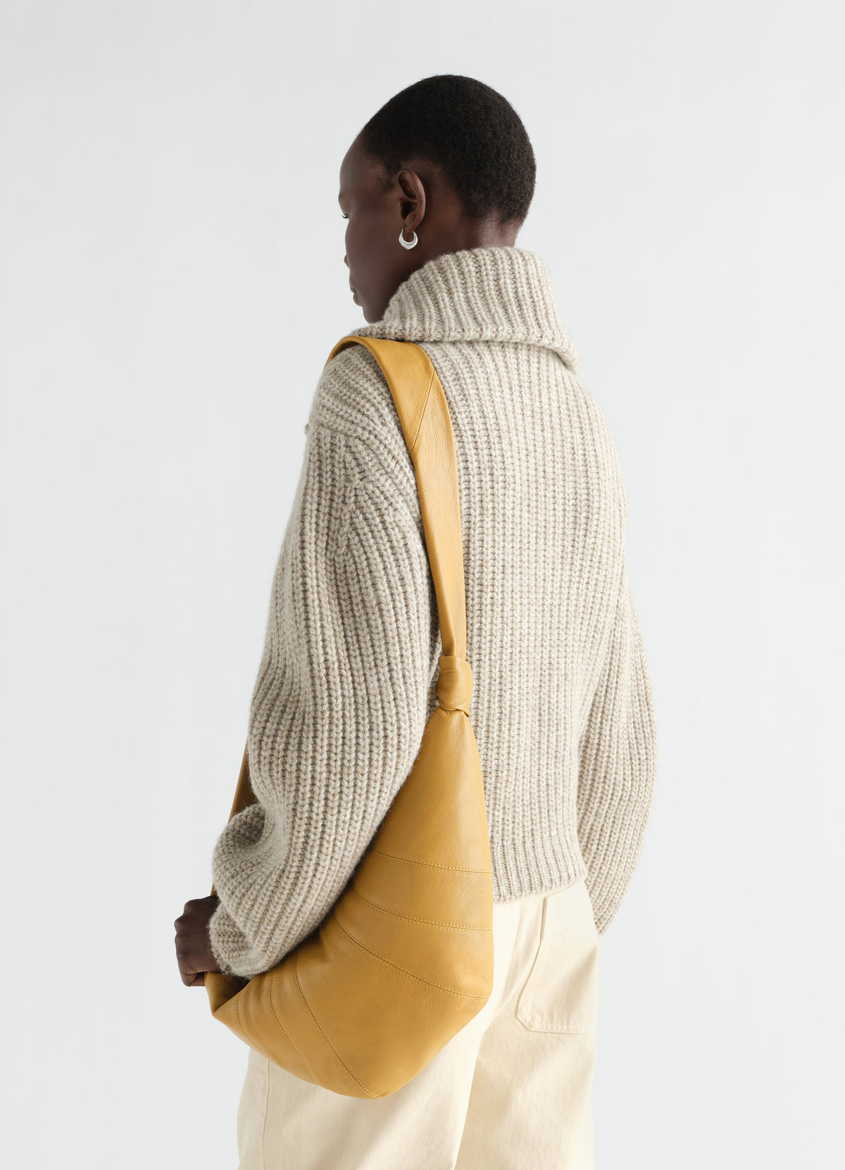 MEDIUM CROISSANT BAG IN GOATSKIN LEATHER