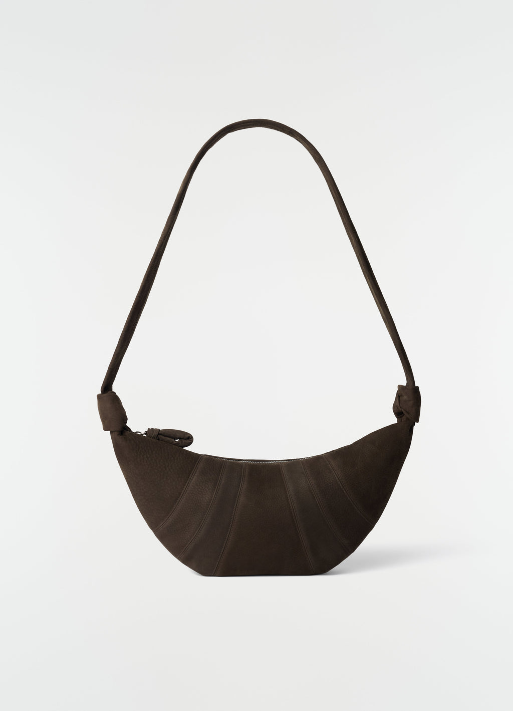 SAC CROISSANT MOYEN EN CUIR NUBUCK D'ALPAGA