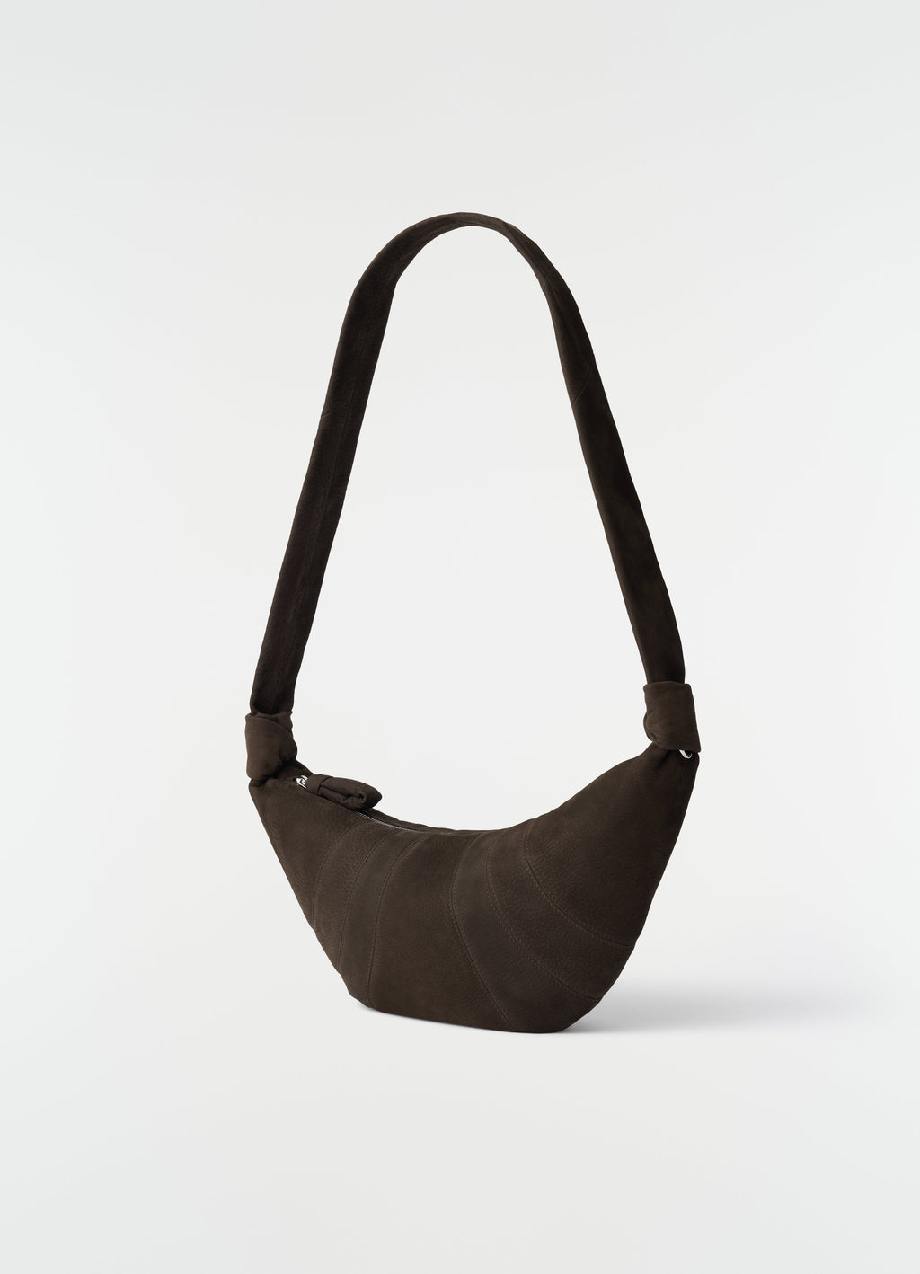 SAC CROISSANT MOYEN EN CUIR NUBUCK D'ALPAGA