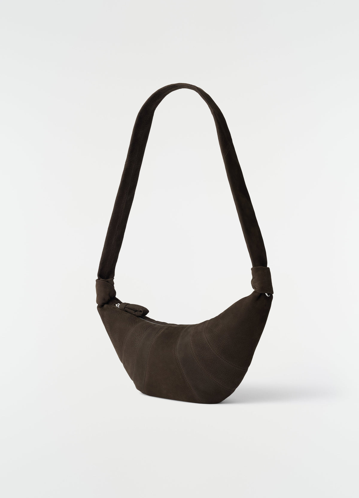 SAC CROISSANT MOYEN EN CUIR NUBUCK D'ALPAGA