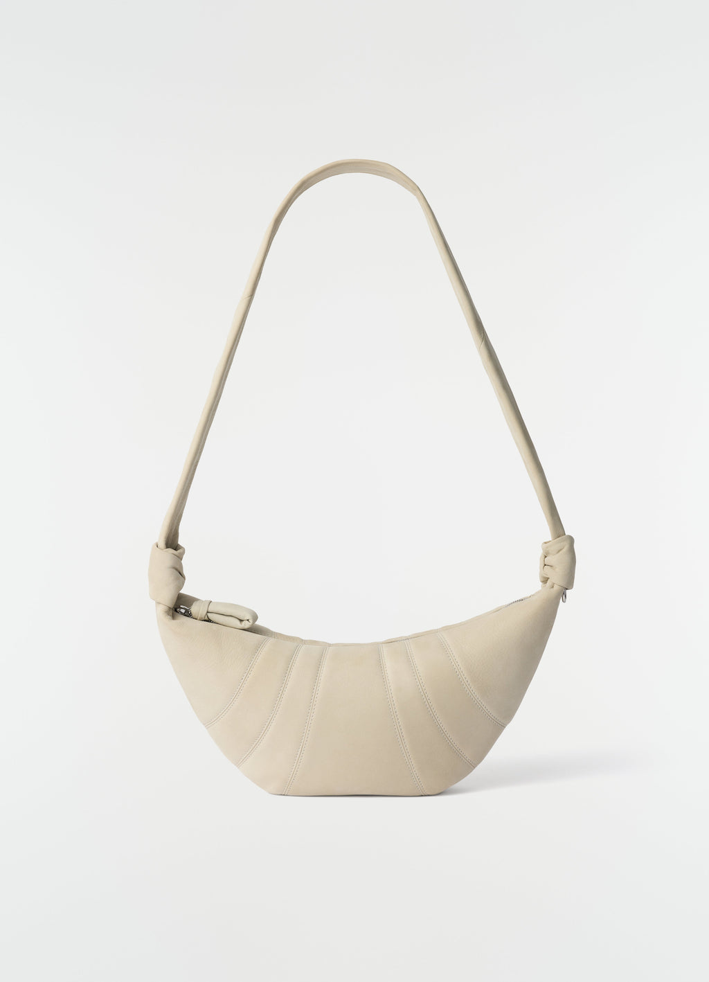 SAC CROISSANT MOYEN EN CUIR NUBUCK D'ALPAGA