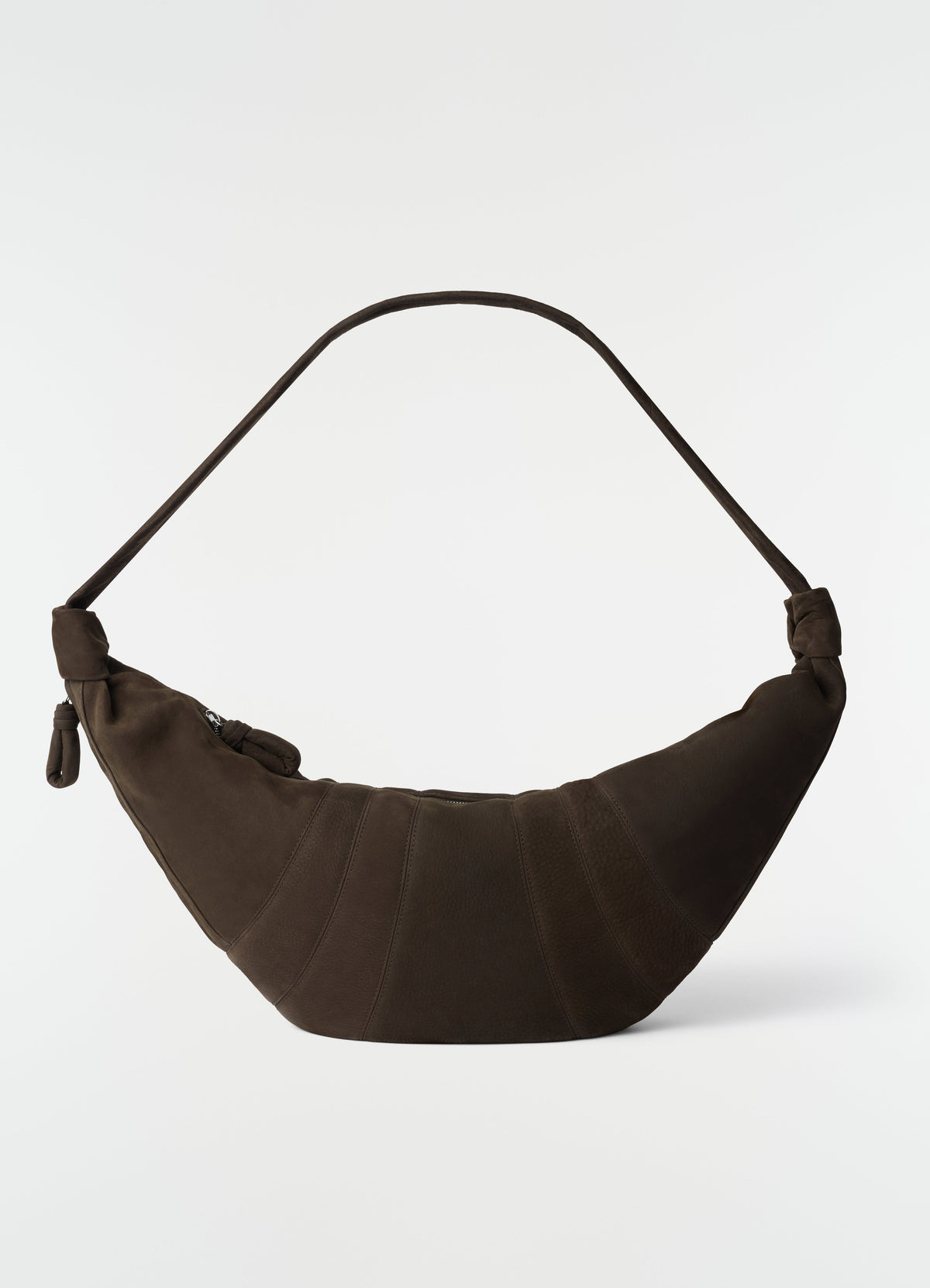 GRAND SAC CROISSANT EN CUIR NUBUCK D'ALPAGA