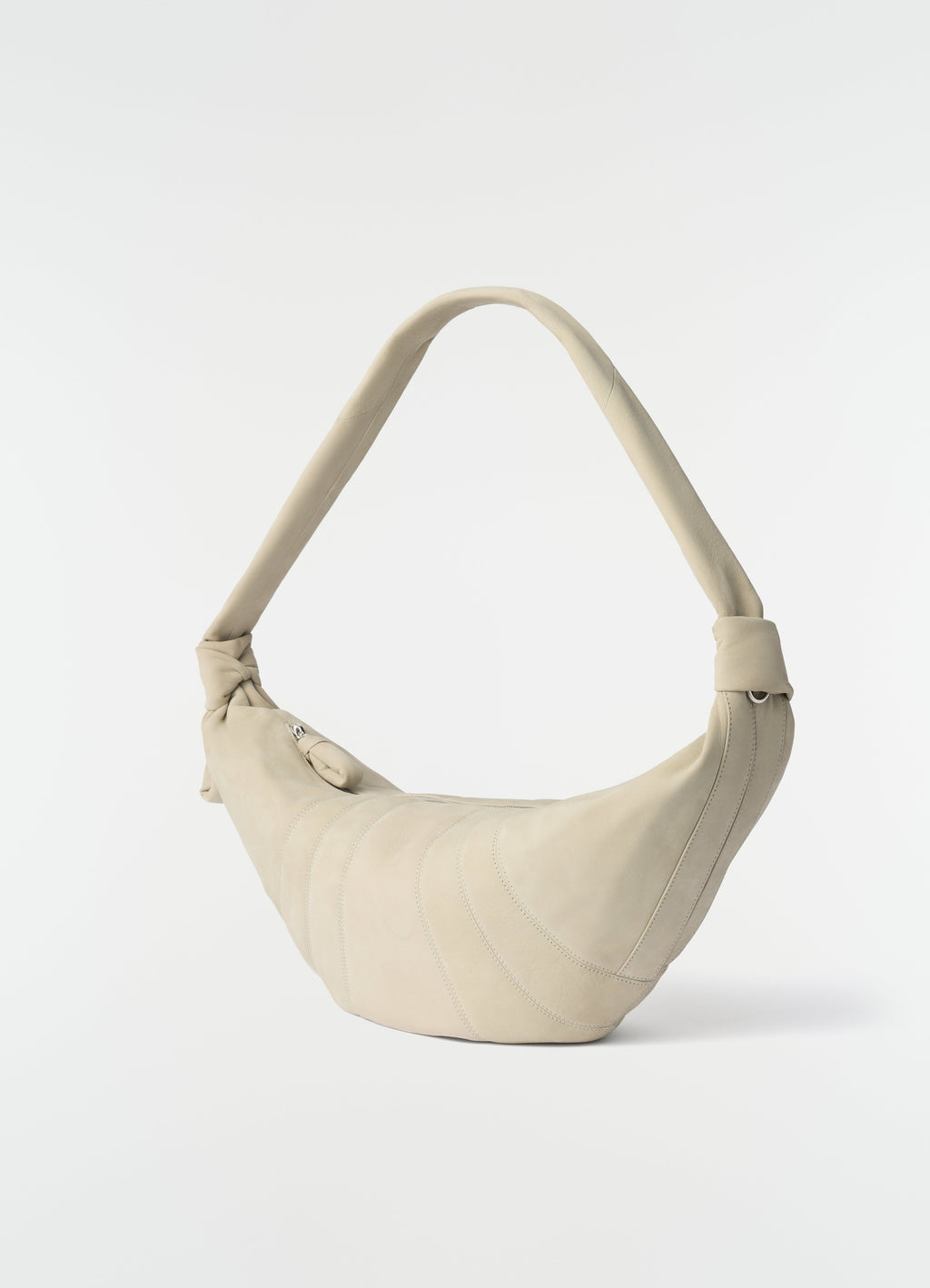 LARGE CROISSANT BAG IN ALPACA NUBUCK LEATHER
